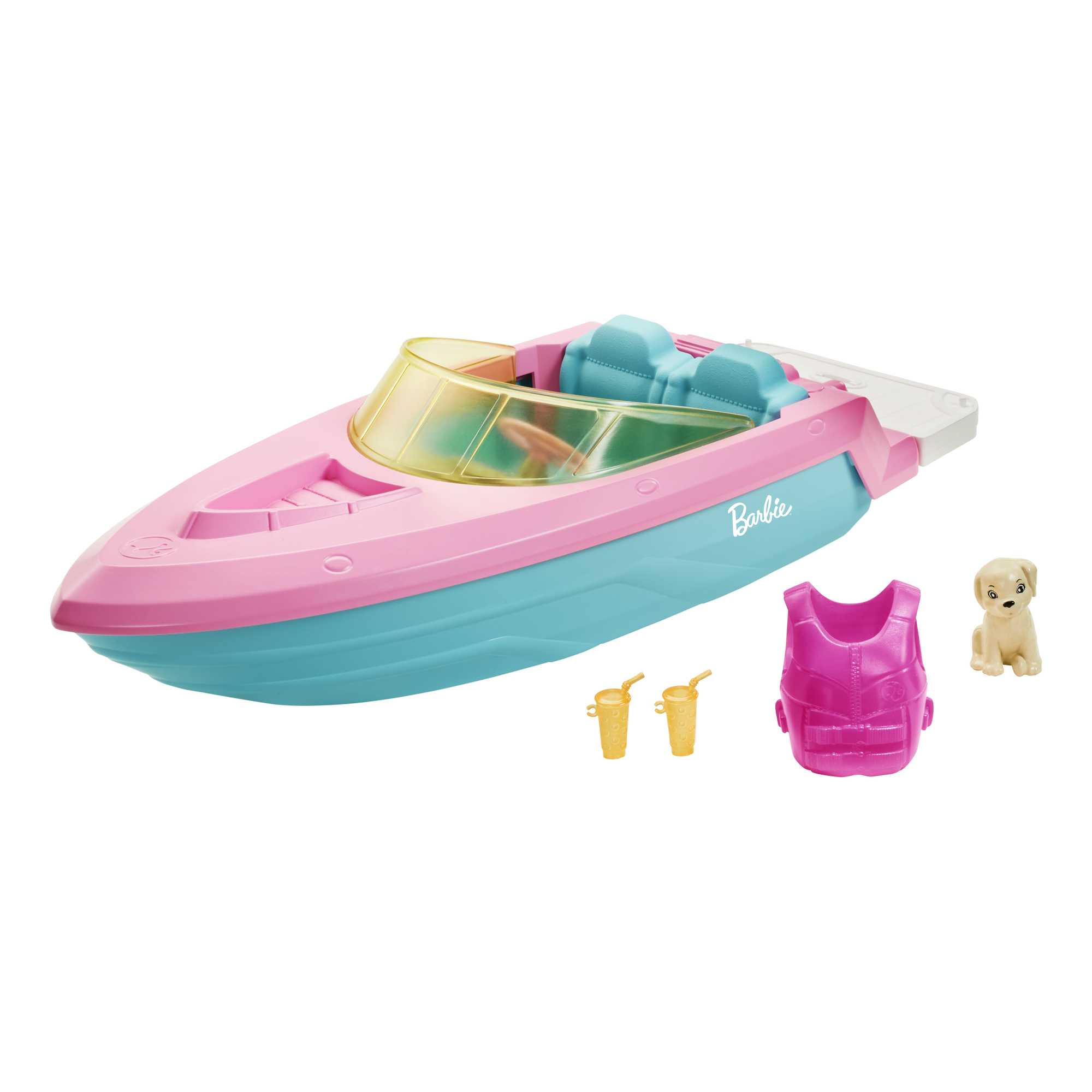 Barbie-Hors-Bord de Barbie-3 Poupées Avec Chiot et Accessoires
