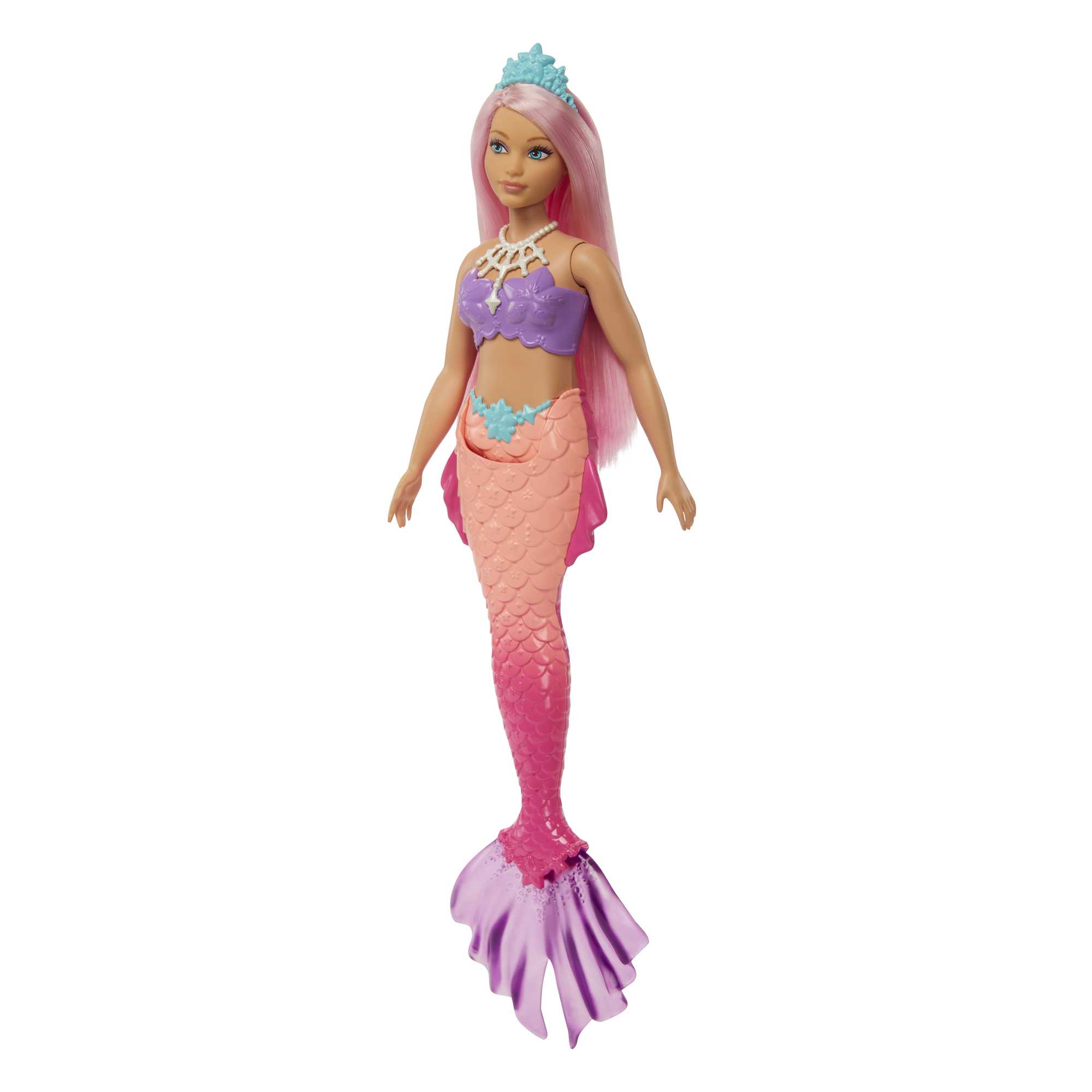 Barbie Fantasía Muñeca Sirena Aleta Naranja