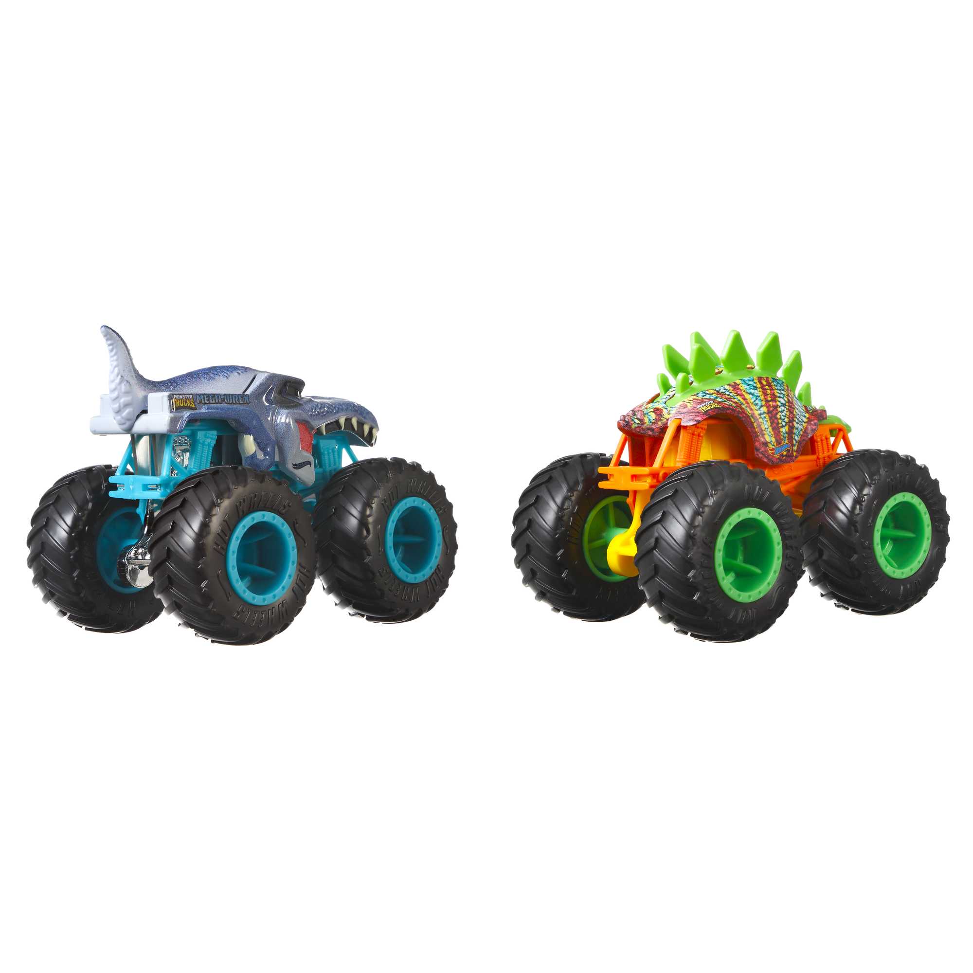 Hot Wheels Monster Trucks 1:64 Scale Demolition Doubles 2-Packs With 2  Vehicles