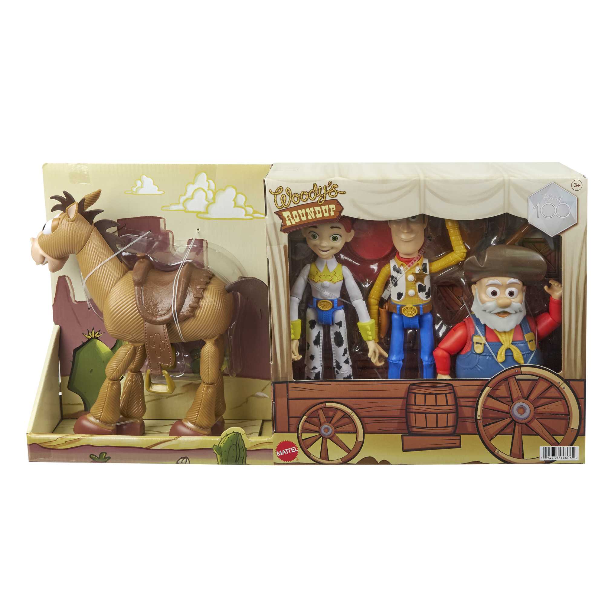 Disney And Pixar Toy Story 4 Figure Pack, Woody Jessie Bullseye And Stinky Pete
