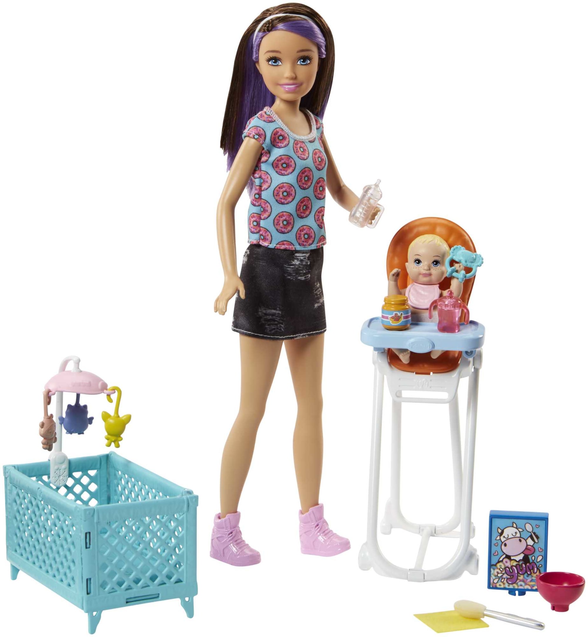 Barbie Skipper Babysitters Inc Brunette Doll Set