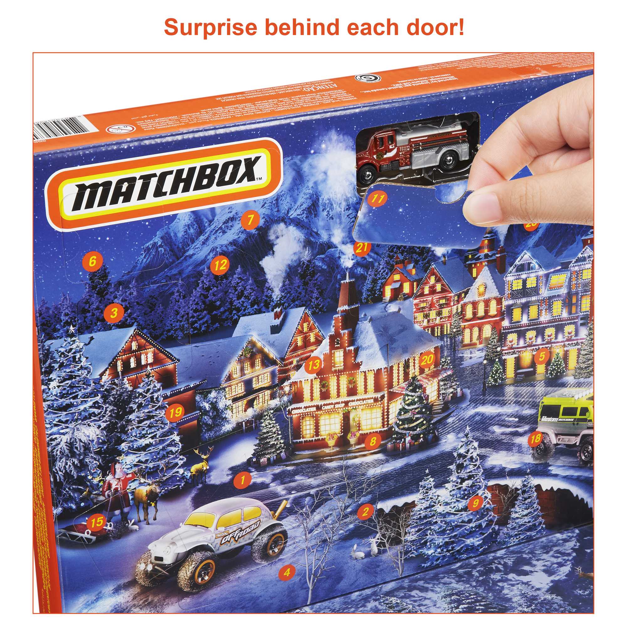 Matchbox Advent Calendar, 24 Surprises, 10 Cars