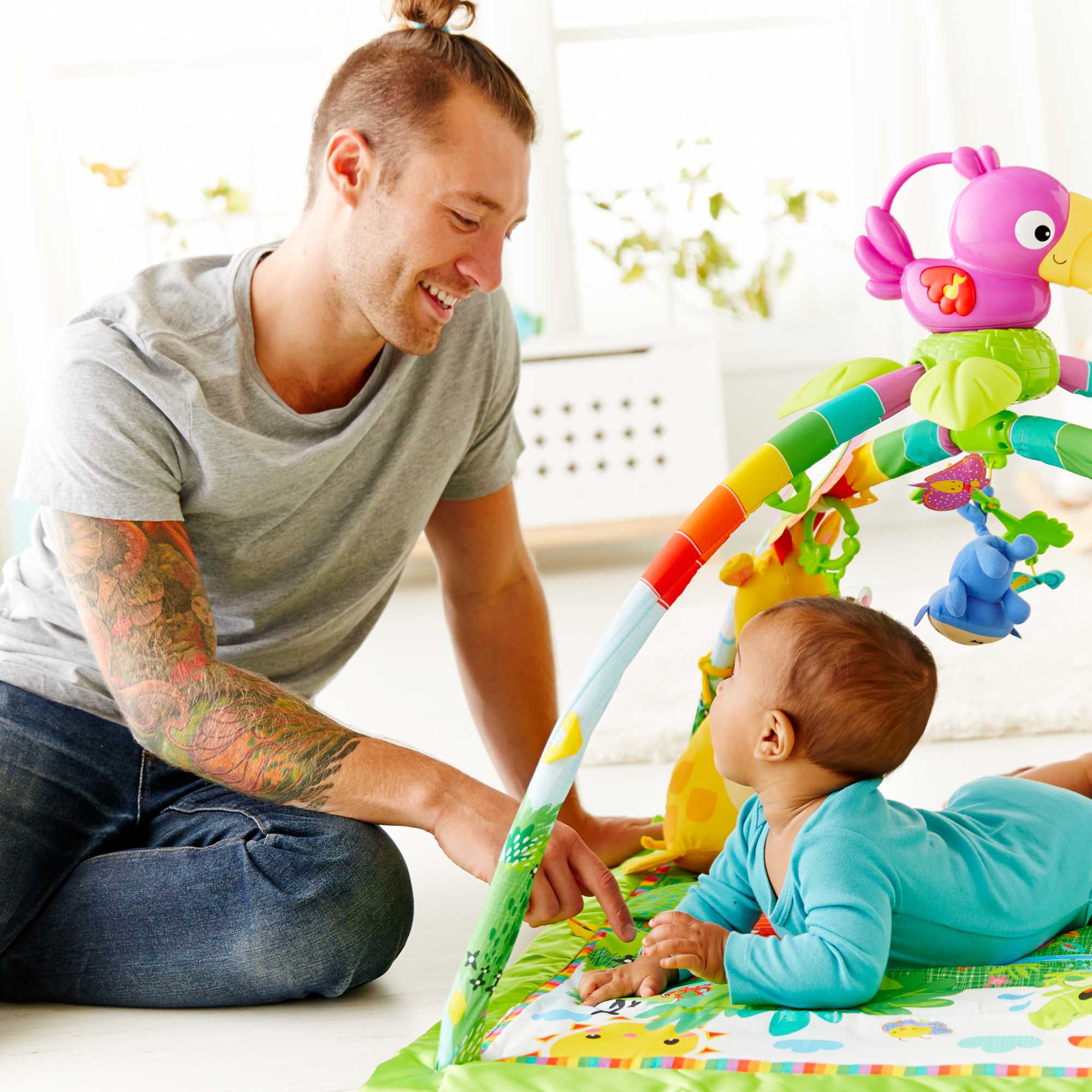 Fisher-Price Rainforest Music & Lights Deluxe Gym | Mattel