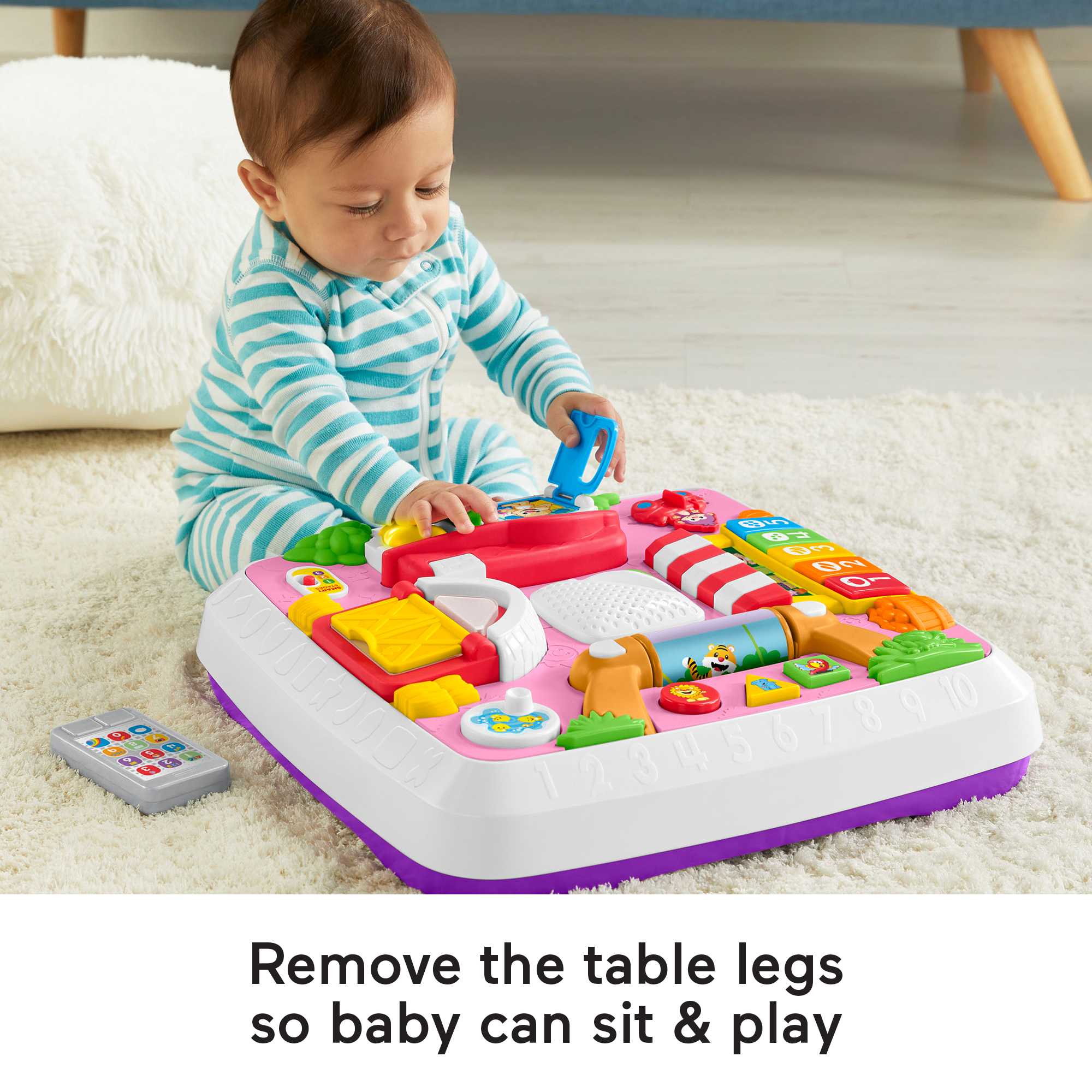  Fisher-Price Laugh & Learn Baby & Toddler Toy Mix & Learn Dj  Table Musical Activity Center With Lights & Sounds For Ages 6+ Months :  Musical Instruments