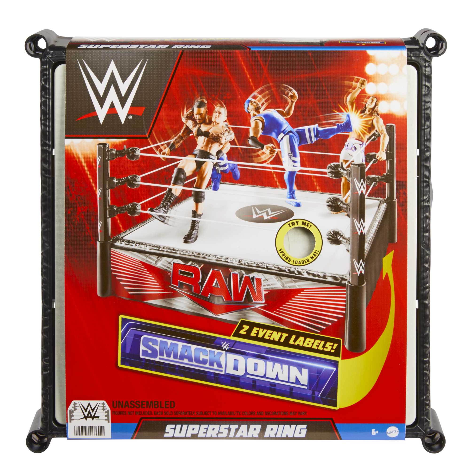 WWE Superstar Ring With Spring-Loaded Mat