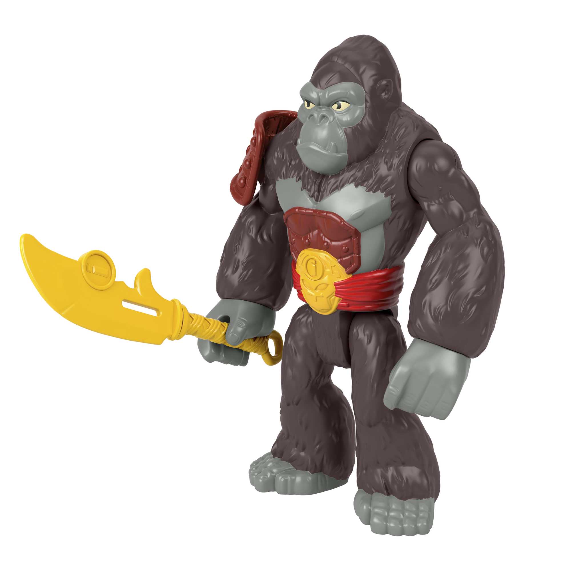 Fisher-Price Imaginext Gorilla King XL Figure, 10-Inch Poseable Toy With Accessory, Preschool Toy