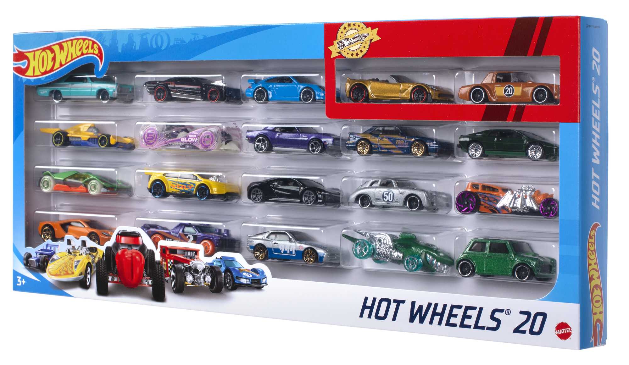 Hot Wheels - Vehicules miniatures - Coffret 20 véhicules- Modèle