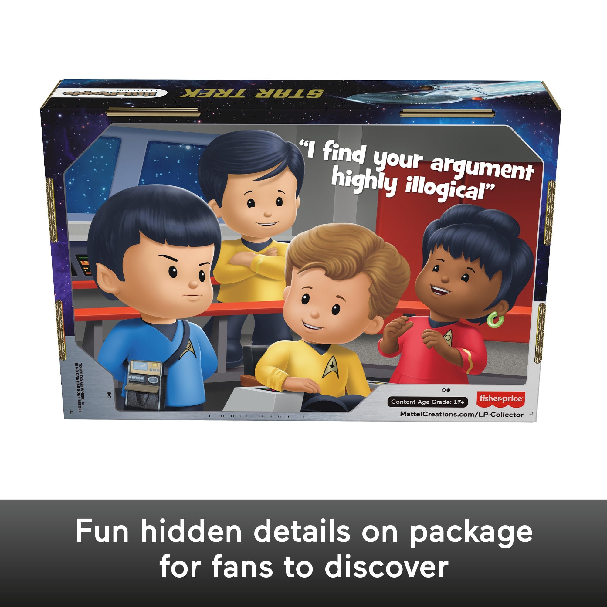 Little People Collector Star Trek Special Edition Set For Fans, 4 Figures In Gift Package