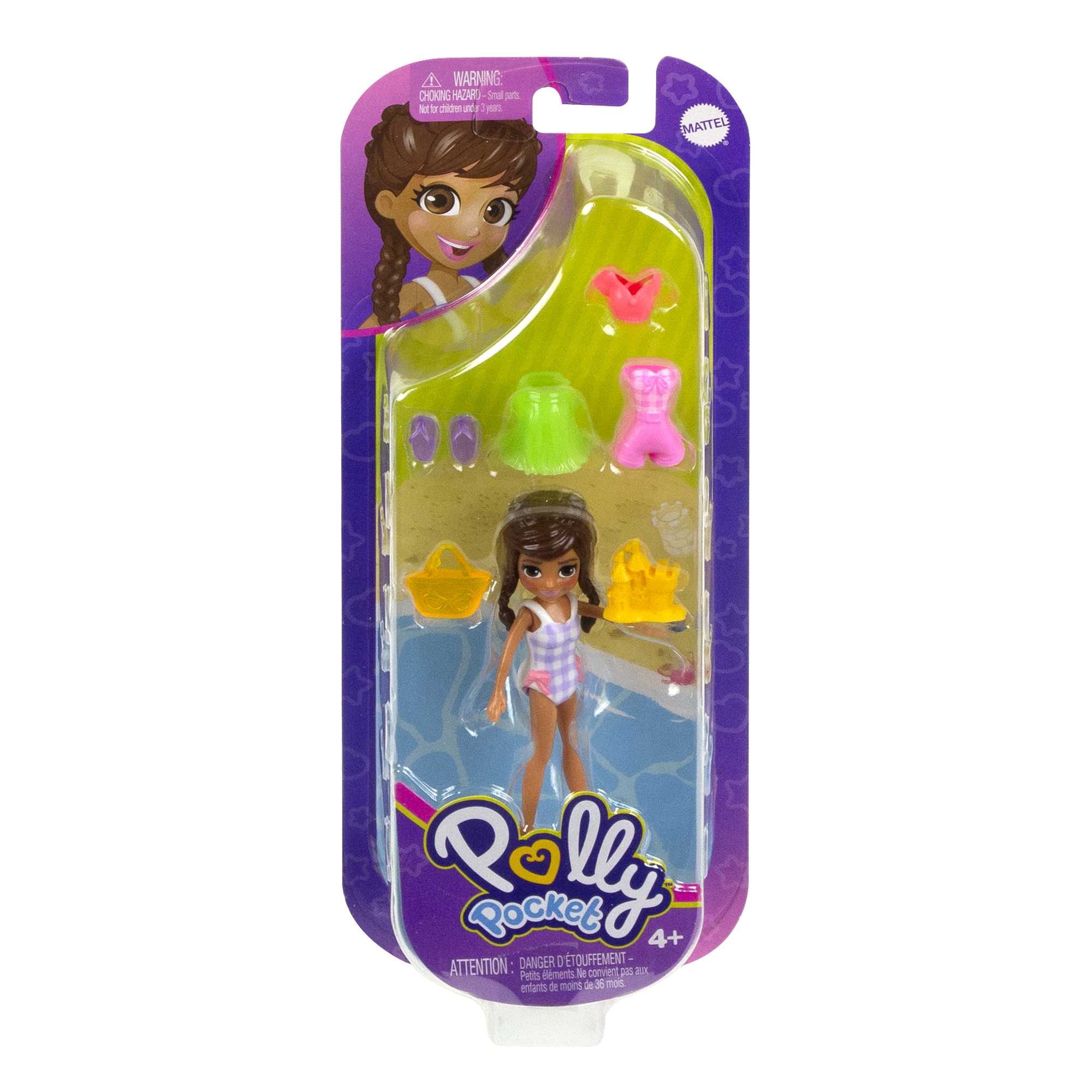 Polly Pocket Conjunto de Brinquedo Pacote de Modas Praia Shimmer