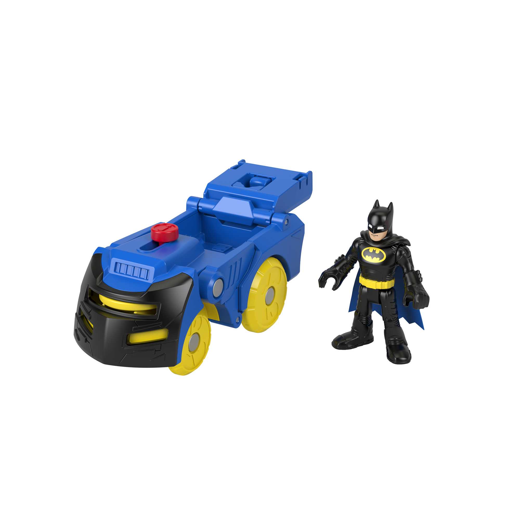 Imaginext DC Super Friends Figura de Ação Head Shifters Batman & Batmóvel