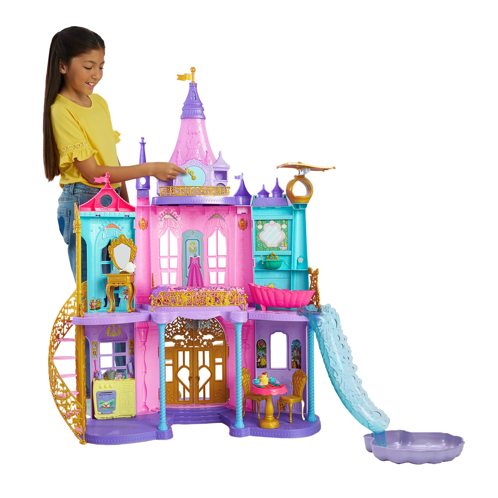  Disney Princess Hasbro Comics Adventure Discoveries  Collection,Doll Set with 9 Figures,Bases,Display Castle and Case,Toy for  Girls 3 and Up ( Exclusive) : Toys & Games