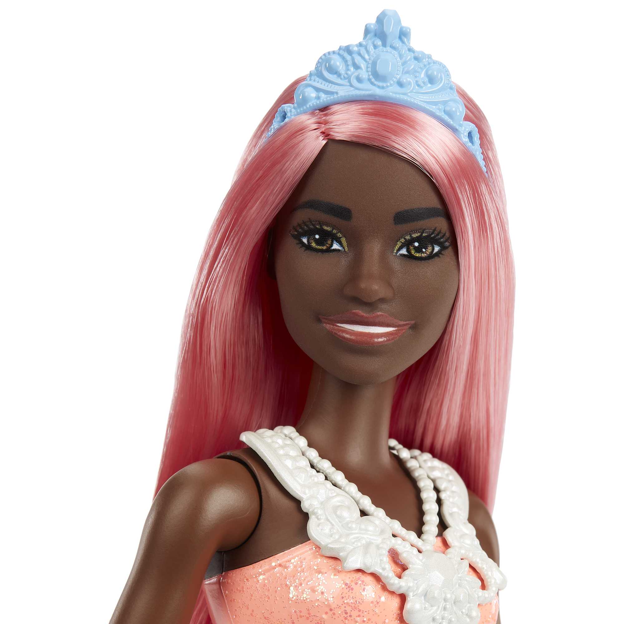 Barbie Fantasía Muñeca Real Cabello Rosa Pastel