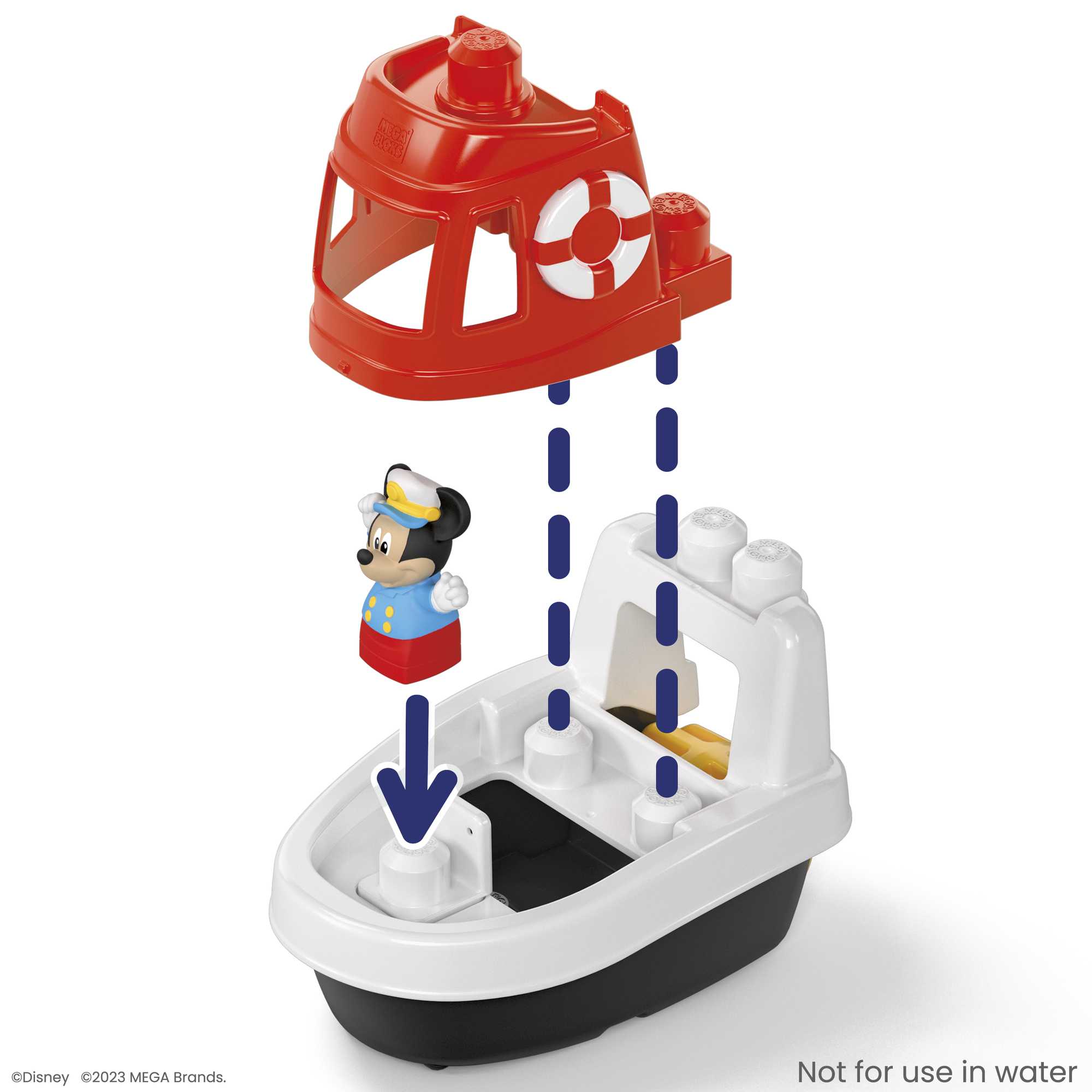 Mega Bloks Disney Juguete de Construcción Clásico Bote de Mickey
