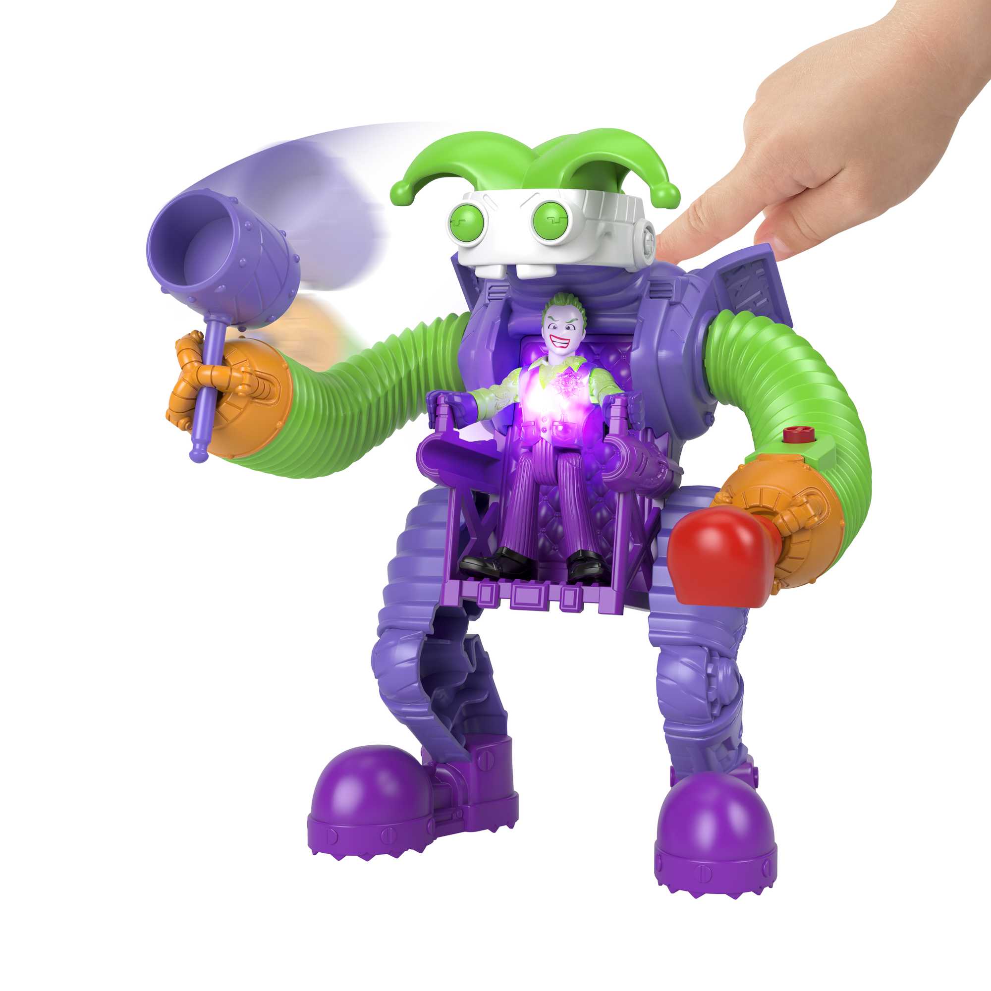Imaginext DC Super Friends Veículo de Brinquedo Robô de Batalha The Joker