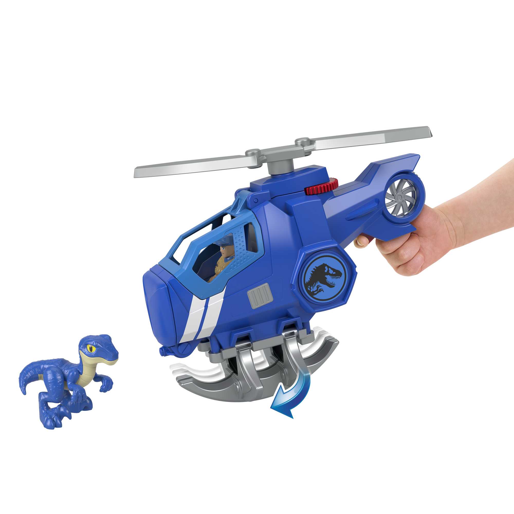 Imaginext Jurassic World Raptor Recon Dinosaur Toy & Helicopter Set, 3 Pieces