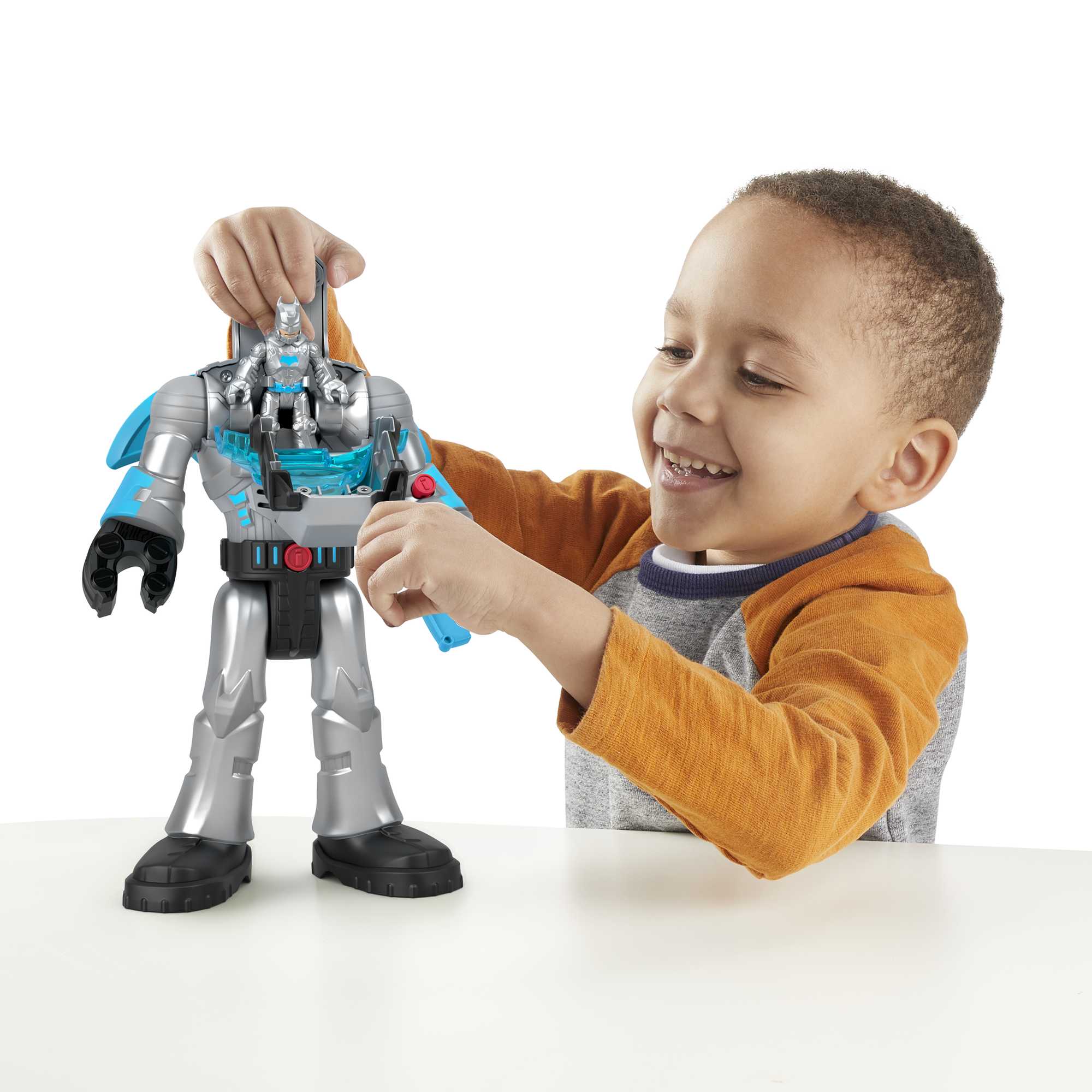 Imaginext DC Super Friends Figura de Acción Batman Insider & Exo Traje Gris