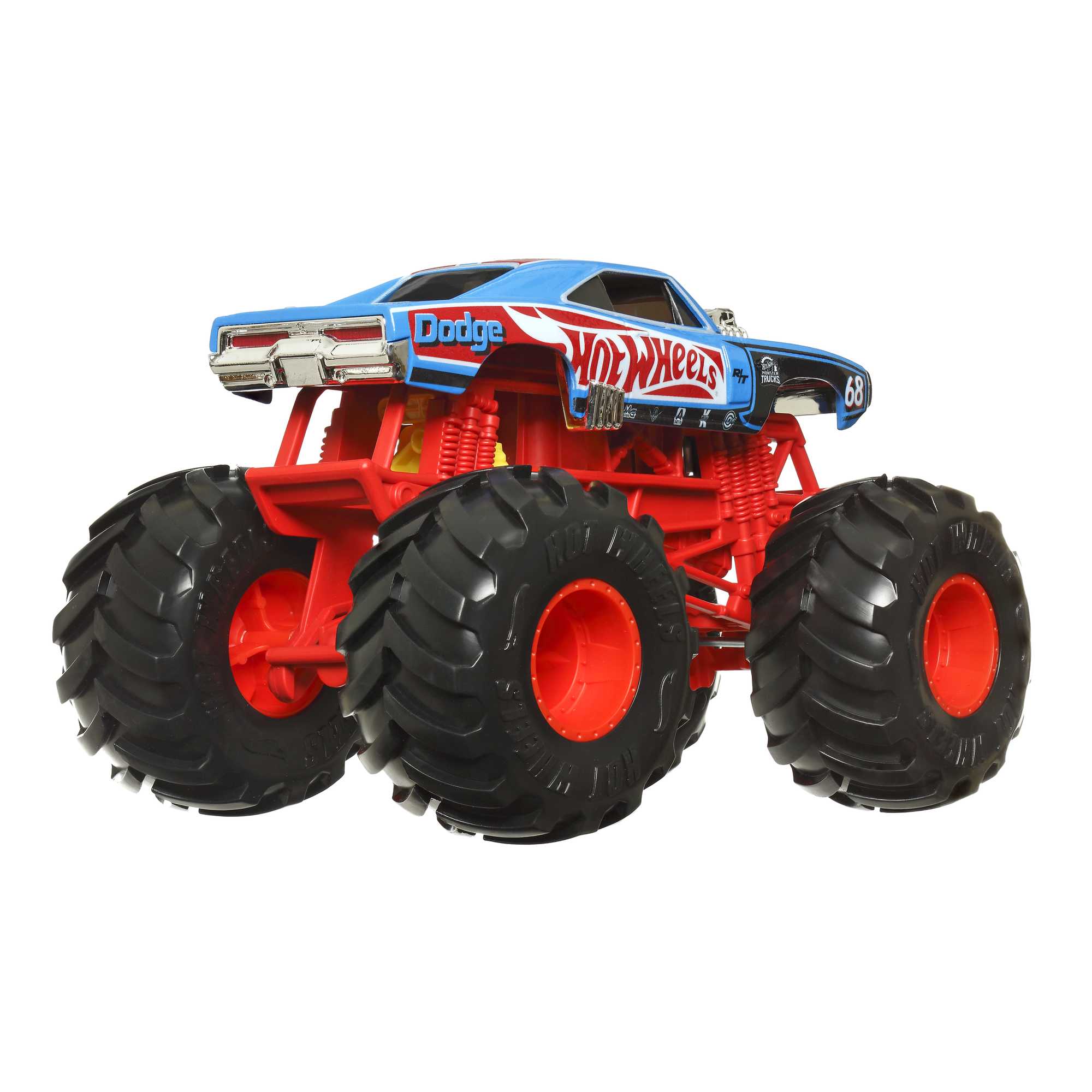 Hot Wheels Monster Trucks Vehículo de Juguete 1970 Dodge Charger Escala 1:24