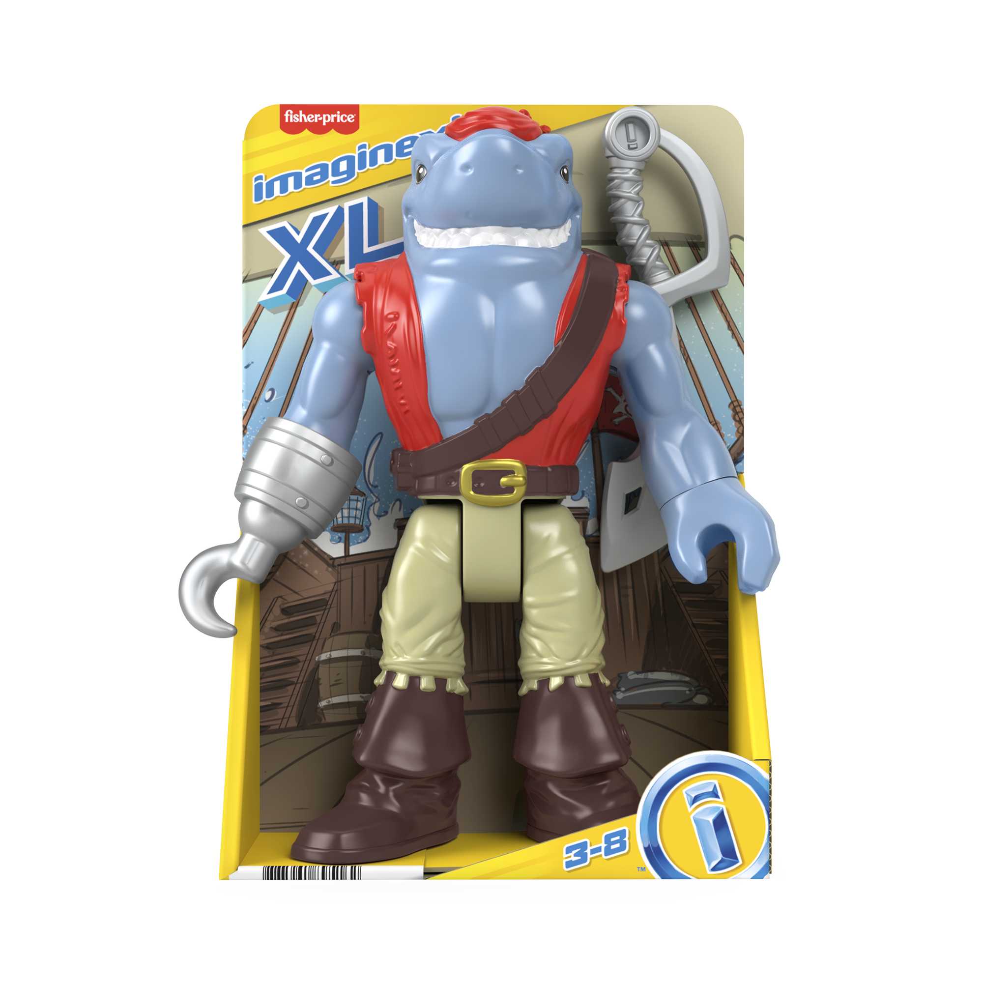 Imaginext Core Figura de Acción XL Tiburon Pirata