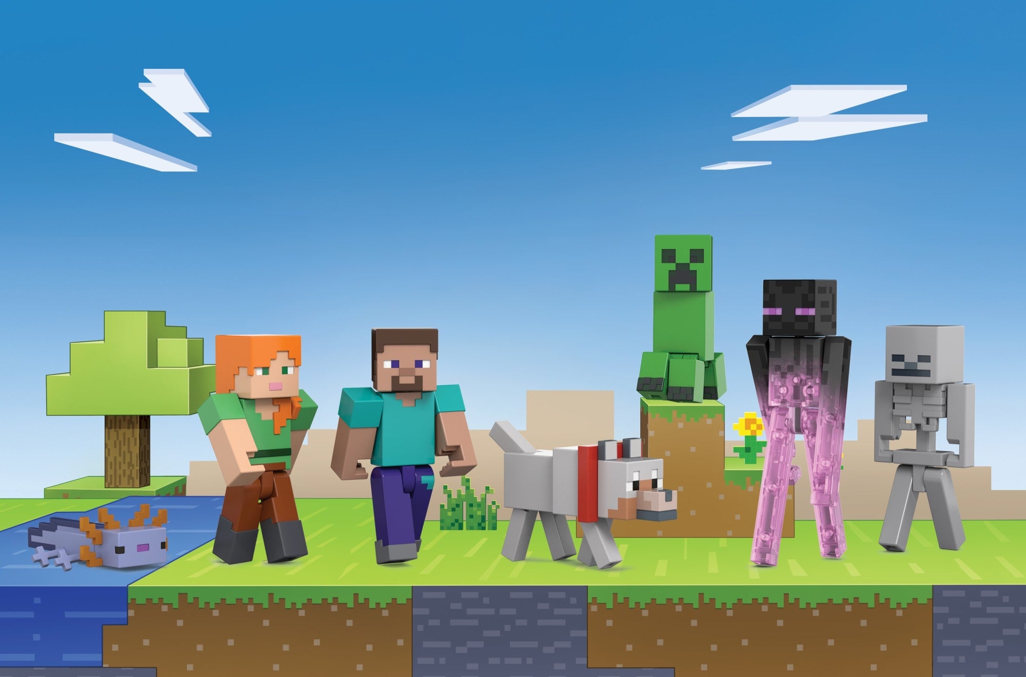 Minecraft World Builders Pack with 7 Action Figures | Mattel