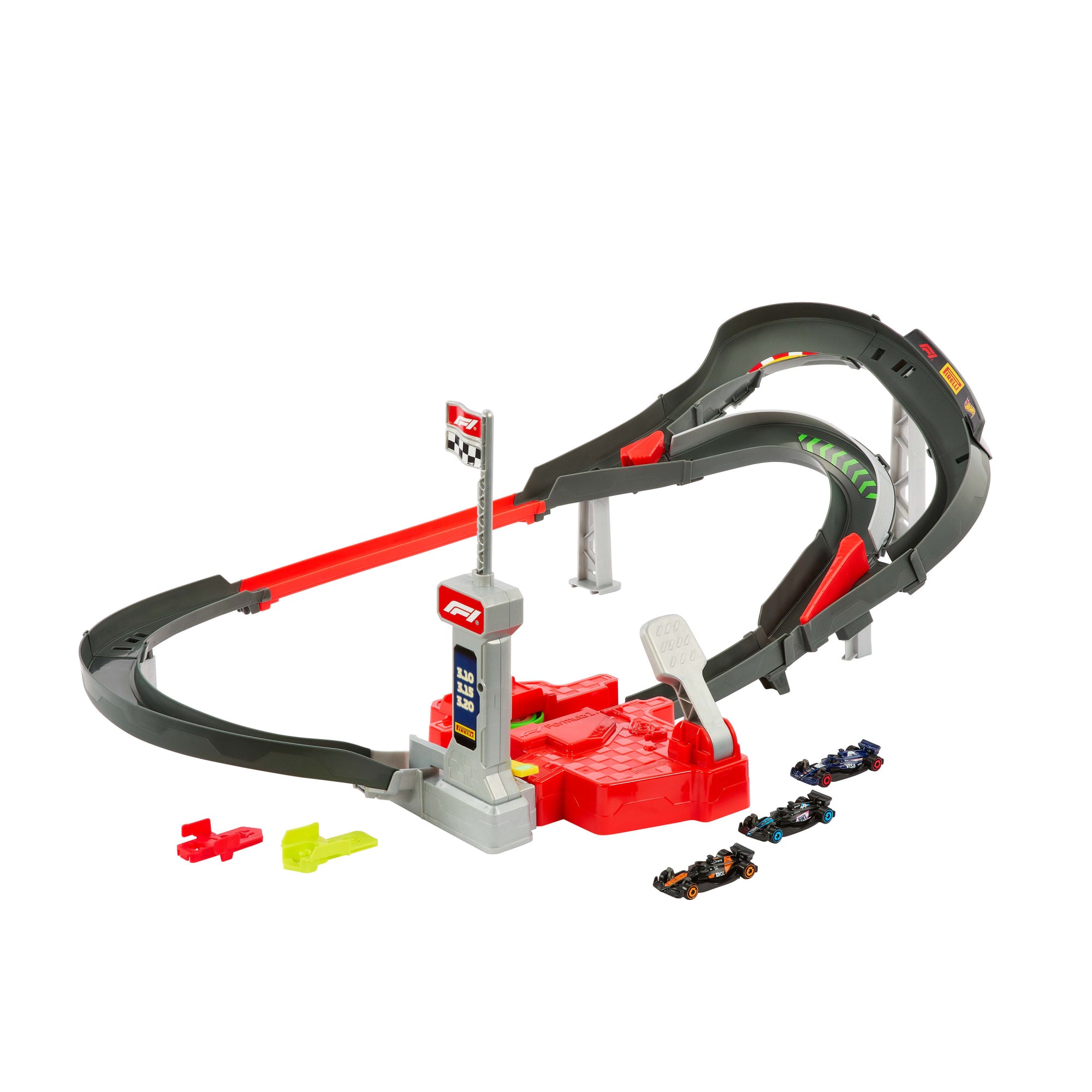 Hot Wheels Racing Formula 1 Sprint Race Circuit Track Set With 3 Die-Cast Toy Cars in 1:64 Scale by FISHER-PRICE INC.