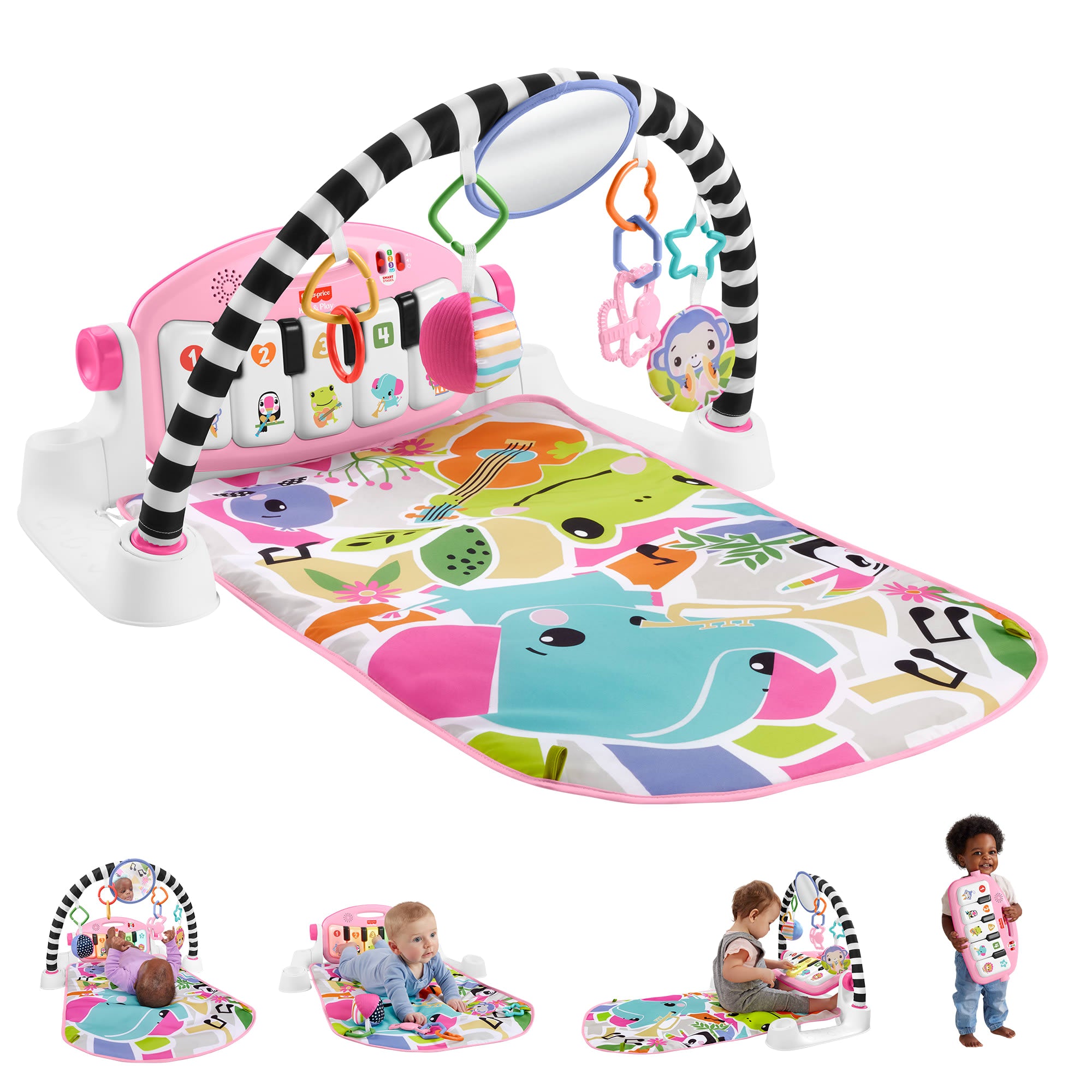 Fisher-Price Glow and Grow Kick Play Piano Gym Baby Playmat with