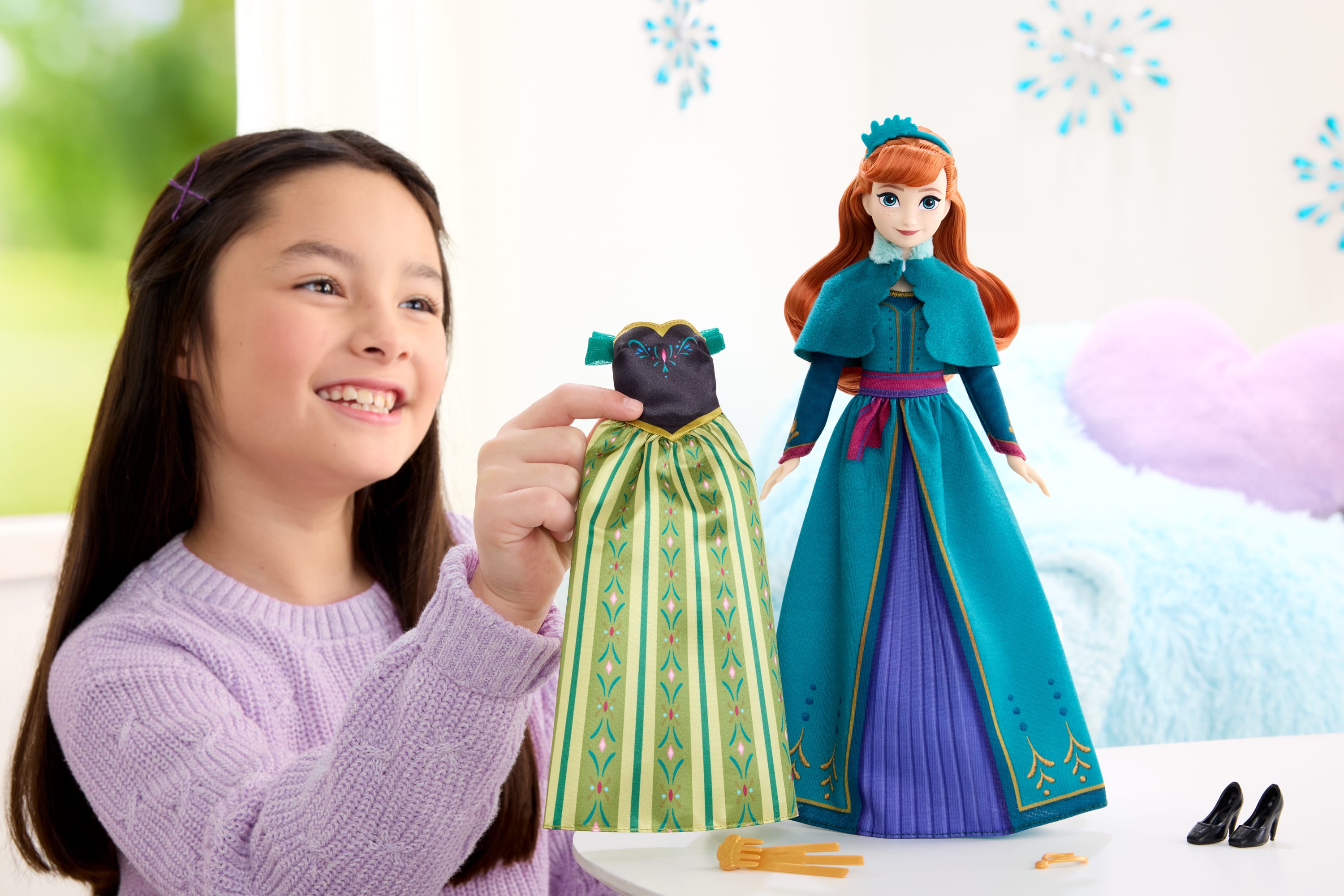 anna coronation dress Disney Frozen Fashion Pack Create the magical world swing dress vintage MISSONI Metallic crochet mini Size:LG (12)