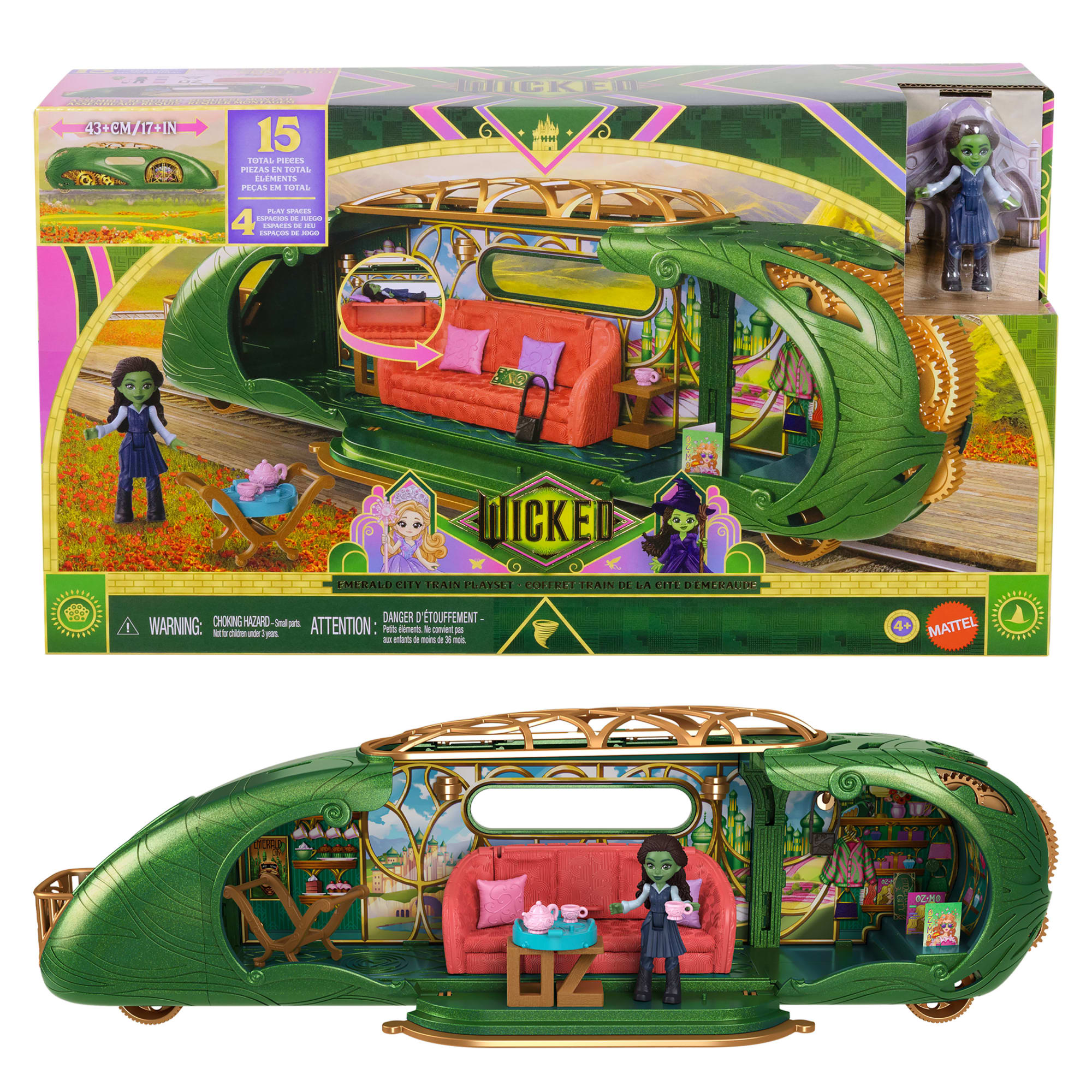 Wicked Emerald City Train Small Doll Playset | Mattel