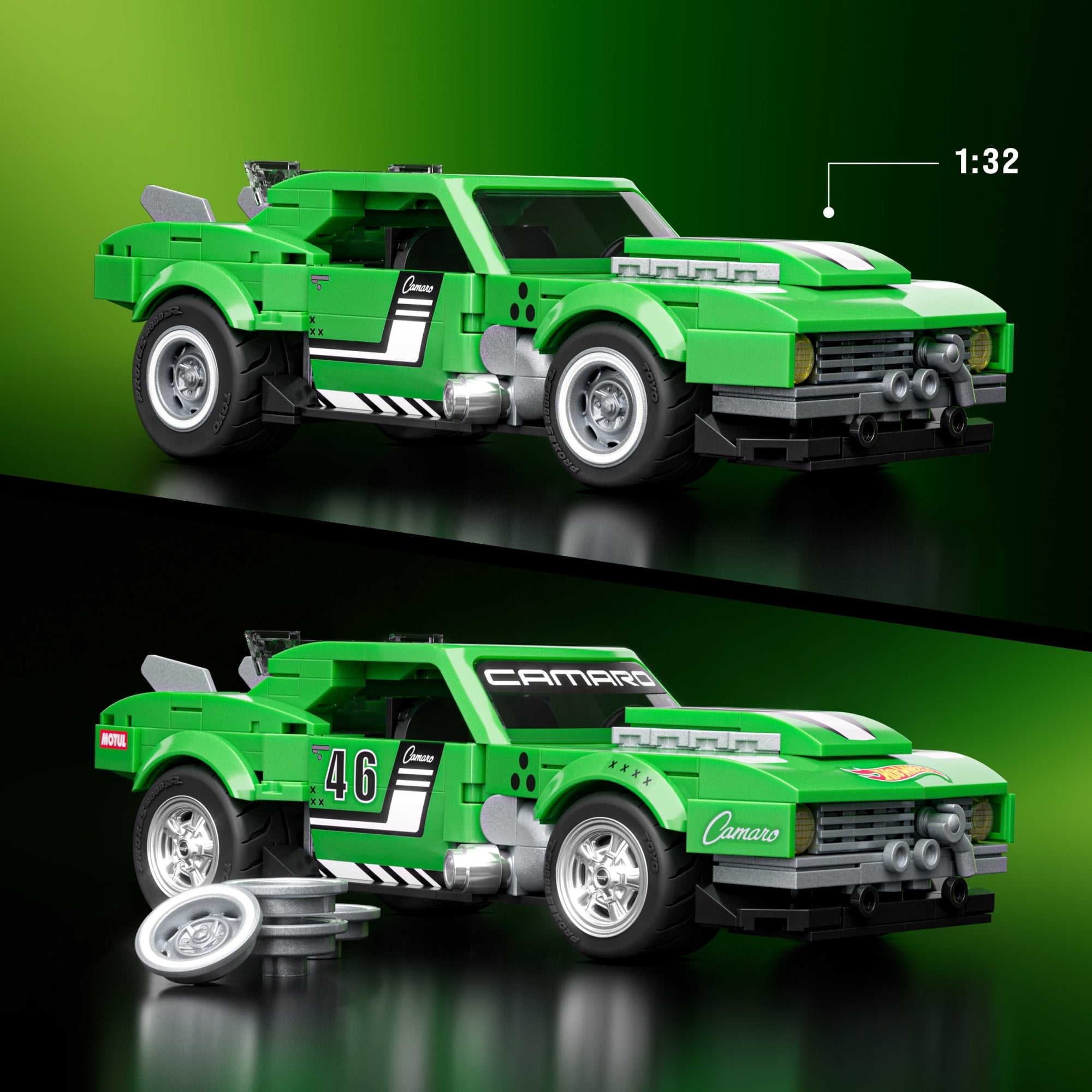 Mattel Brick Hot Wheels Juguete de Construcción Speed Custom 68 Camaro Mattel Brick Hot Wheels Juguete de Construcción Speed Custom 68 Camaro