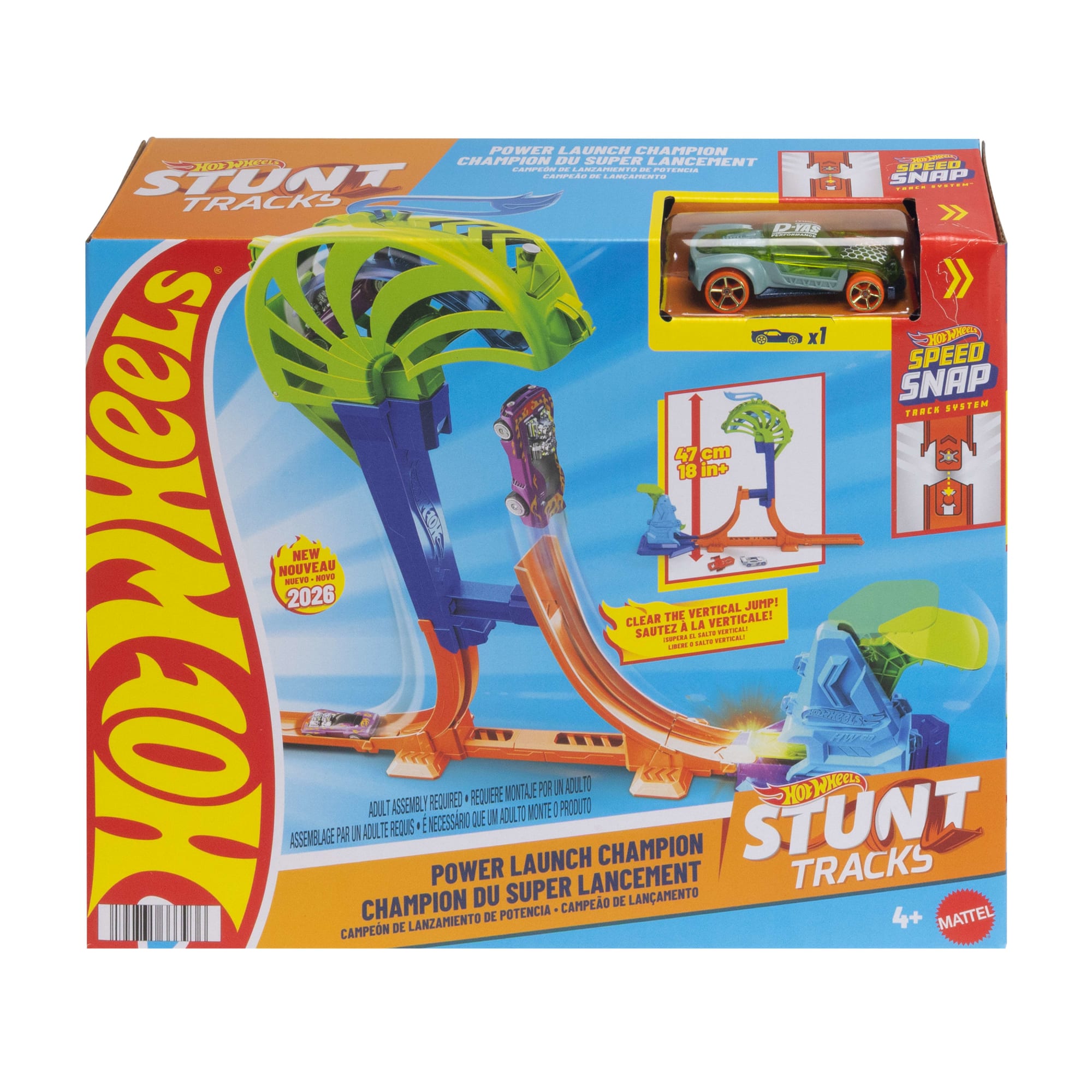Hot Wheels Stunt Tracks Power Launch Champion | Mattel