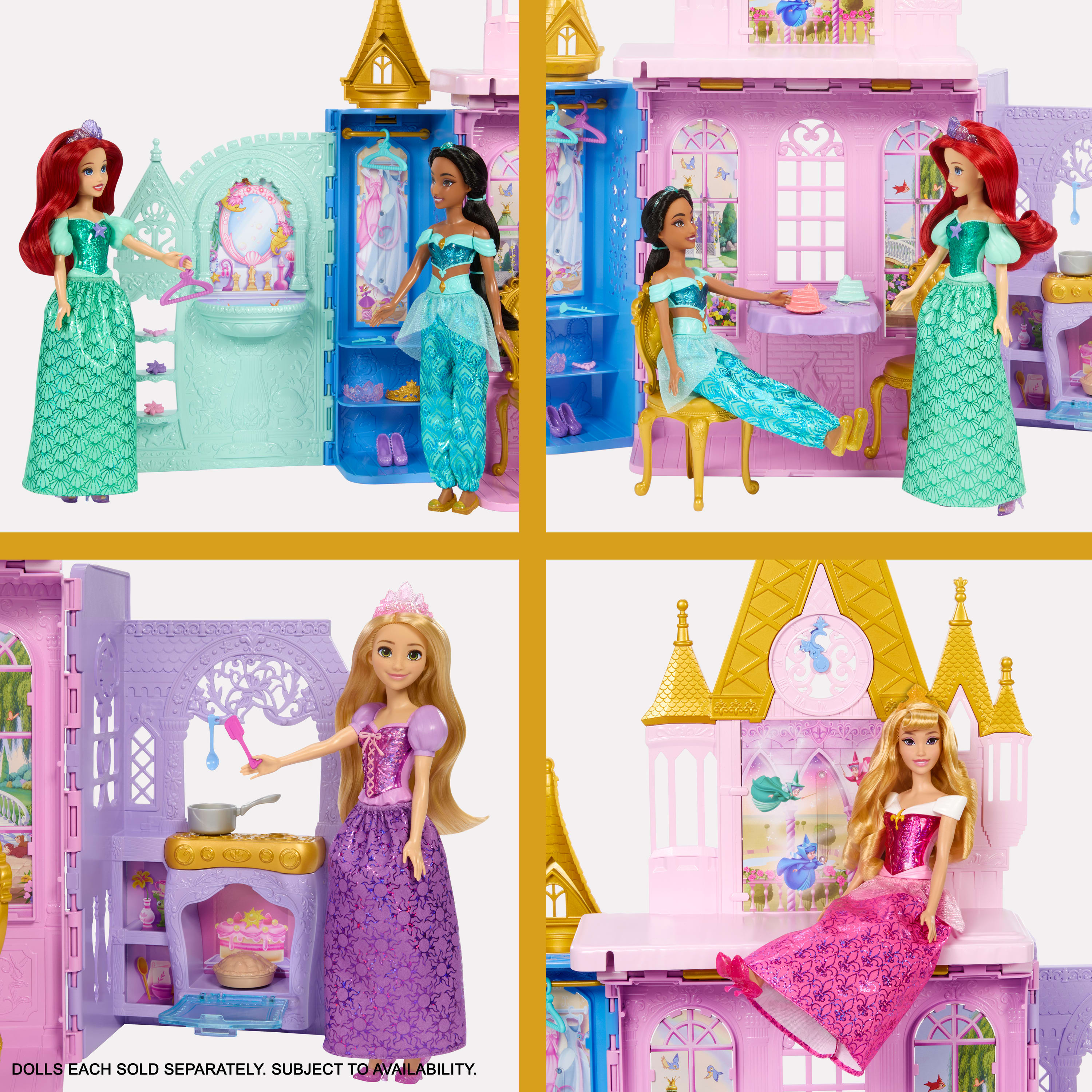 Disney Princess CLOSE & CARRY Castle | Mattel