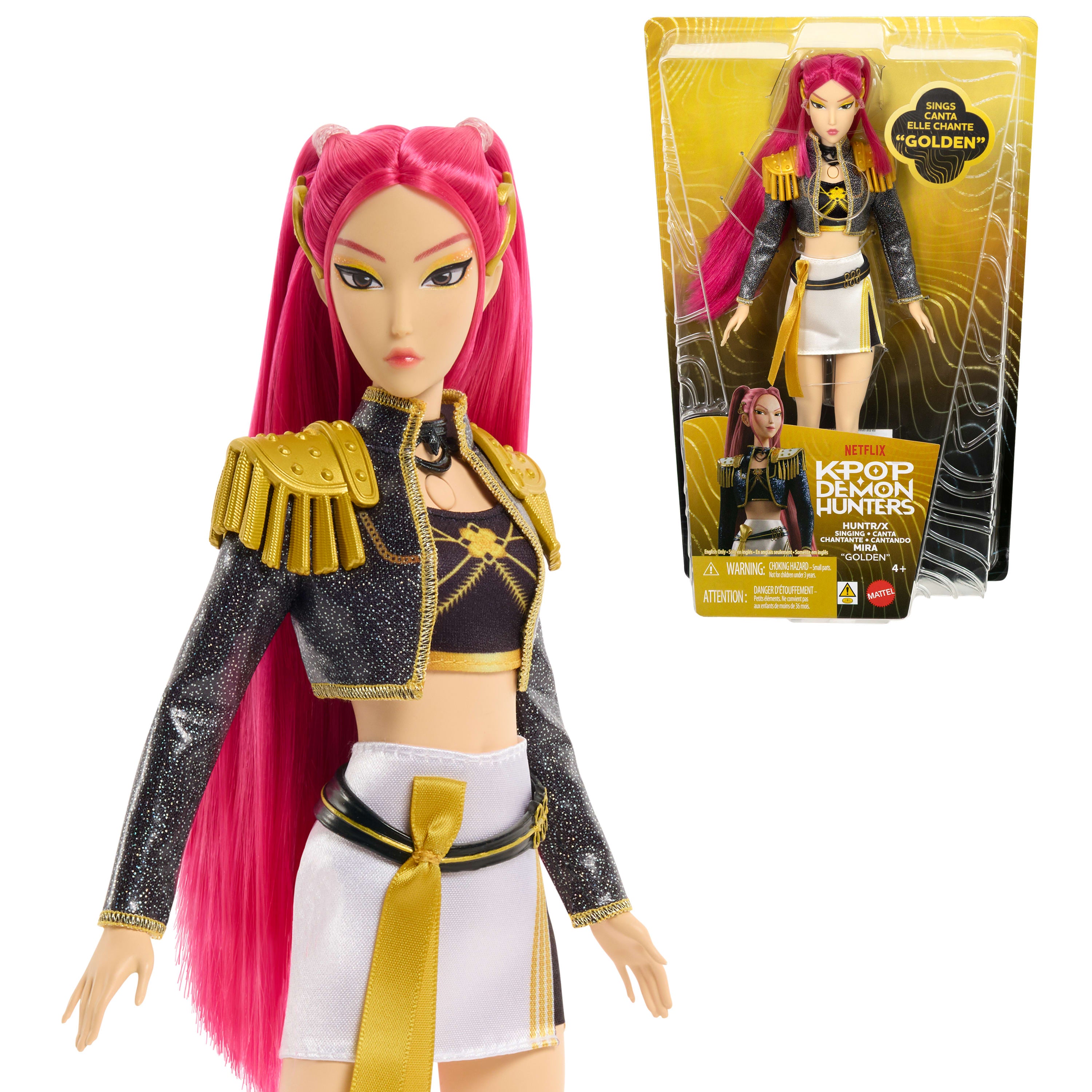 アイドル khemjira concert doll KengNamping KPop Demon Hunters HUNTR/X Mira “Golden” Singing Doll in Removable