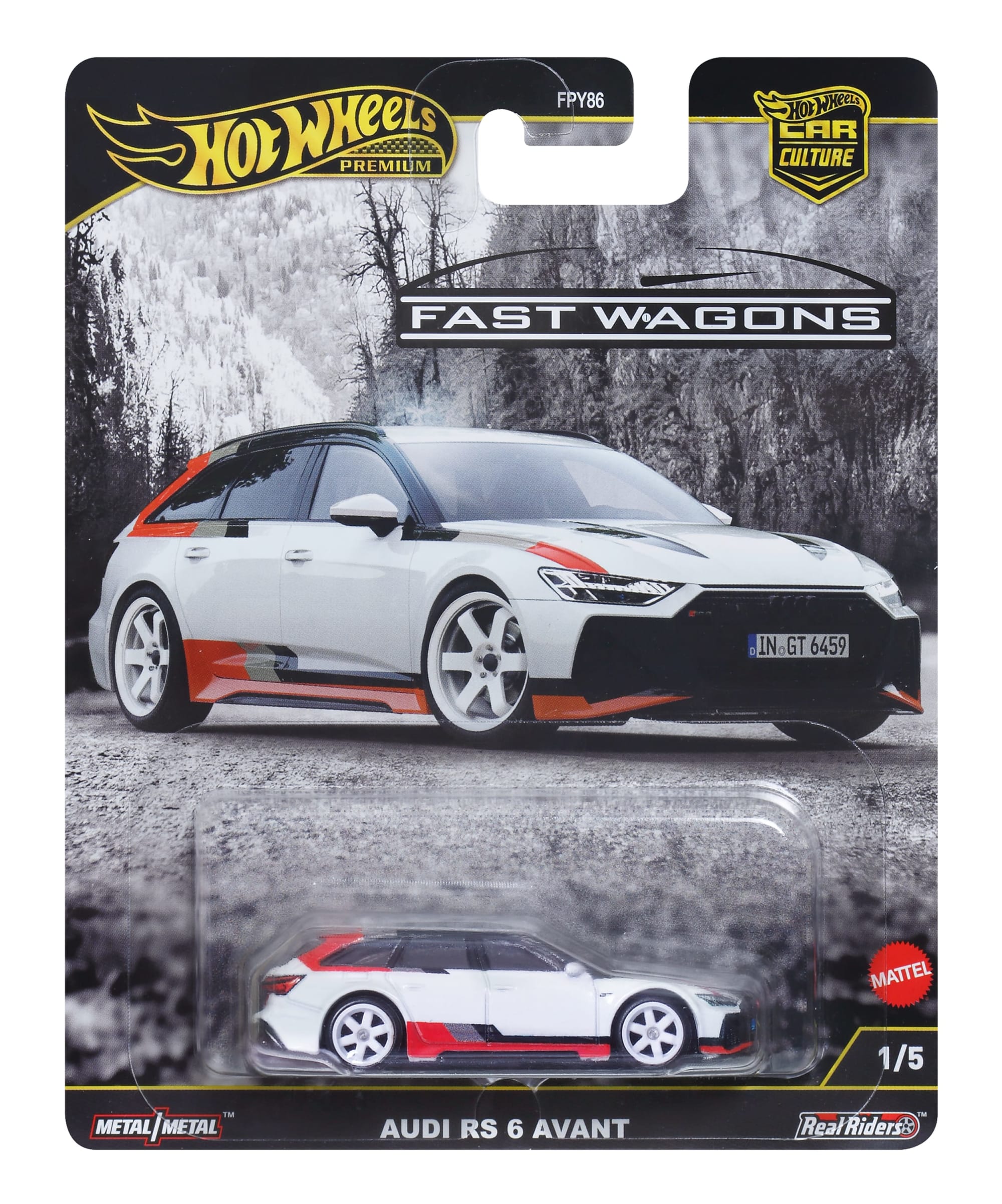 Hot Wheels Premium Car Culture Fast Wagons 1:64 Scale Die-Cast Audi RS 6 Avant Vehicle by Mattel, Inc.