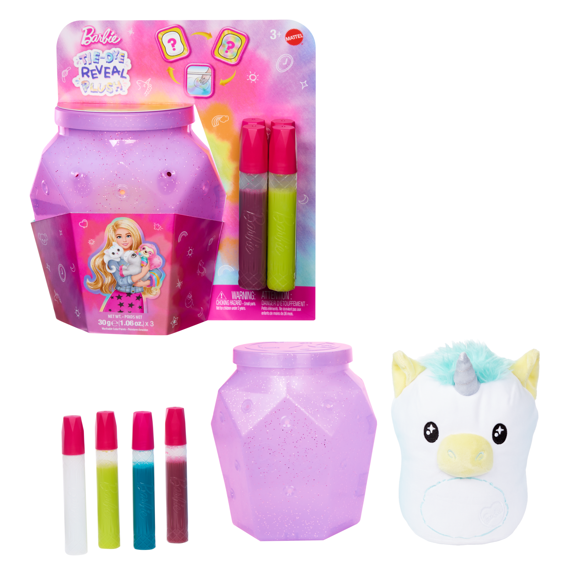 Barbie Tie-Dye Reveal Plush Toys Mattel