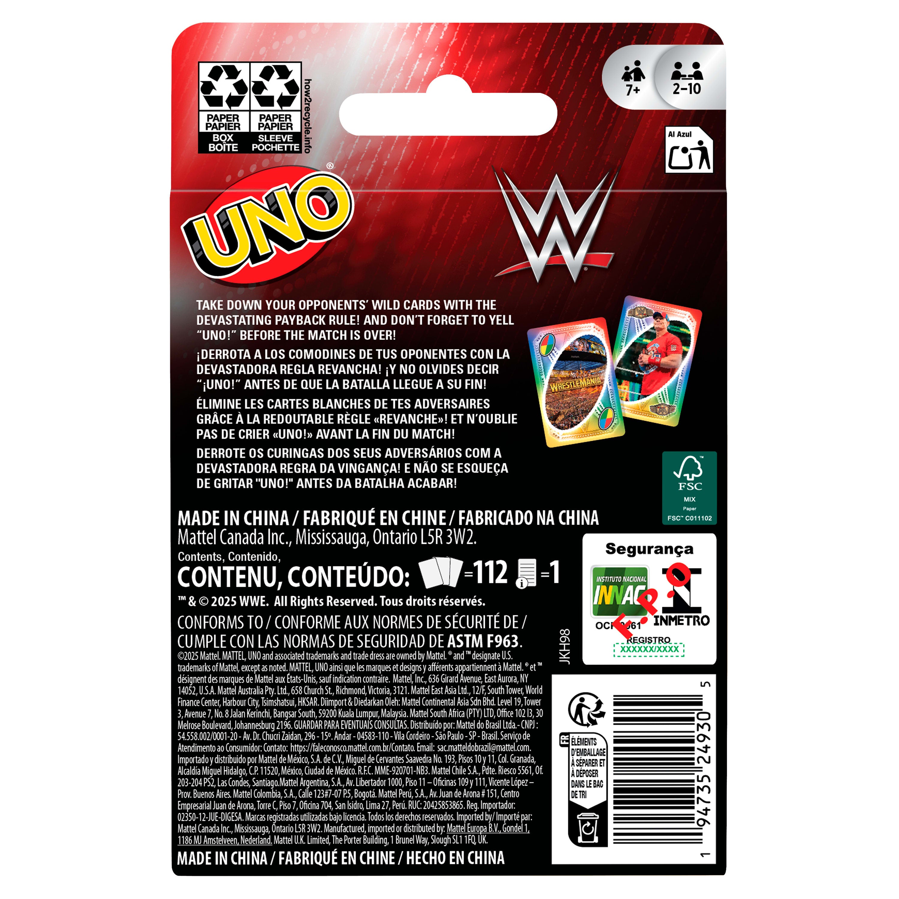 UNO WWE | Mattel