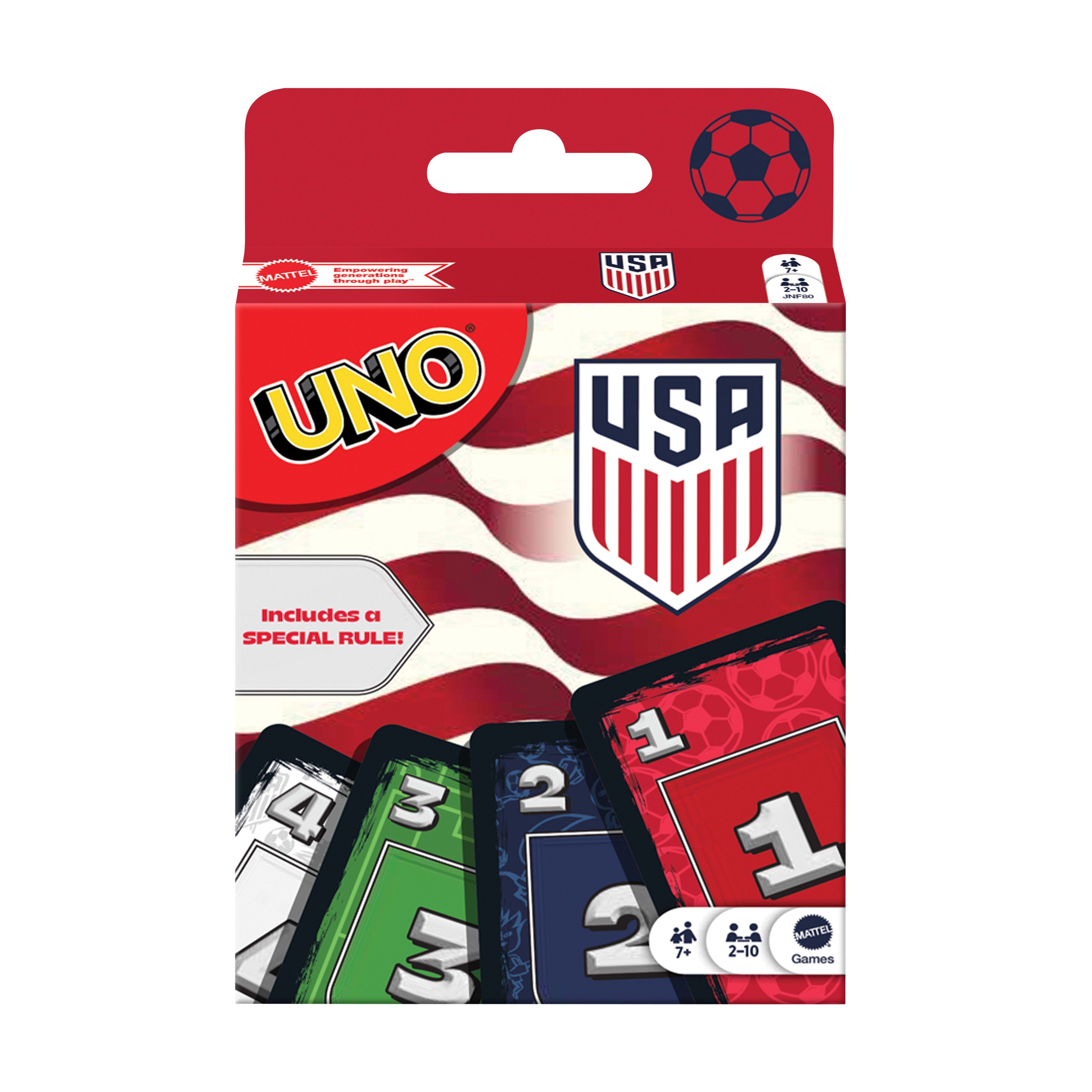 UNO Us Men's National Team Card Game For Kids & Family Night