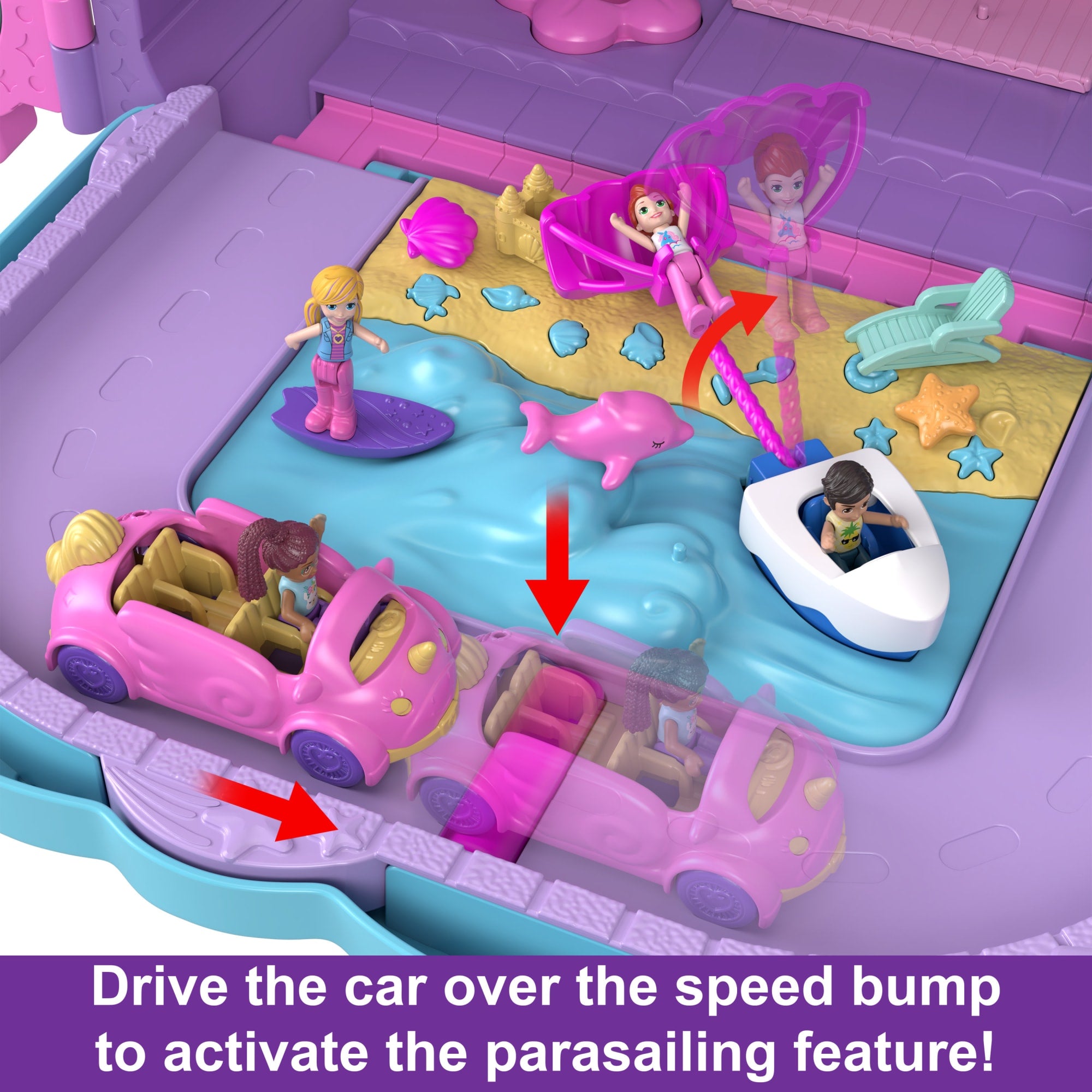 POLLY POCKET POLLYVILLE RESORT ROLL AWAY Playset | Mattel