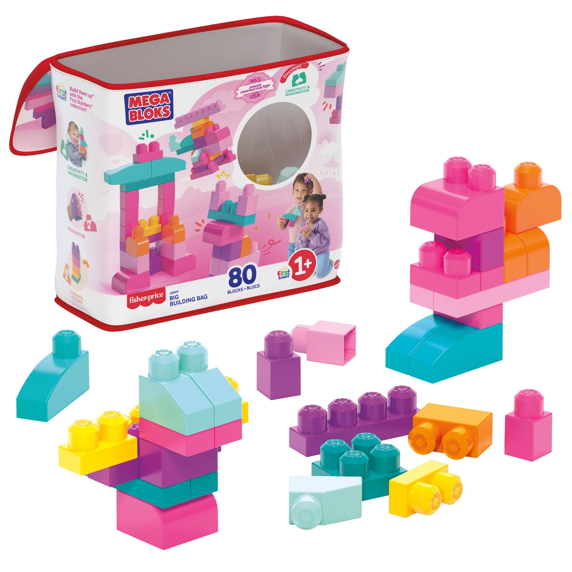 MEGA BLOKS First Builders Big Building Bag Toy Blocks | Mattel