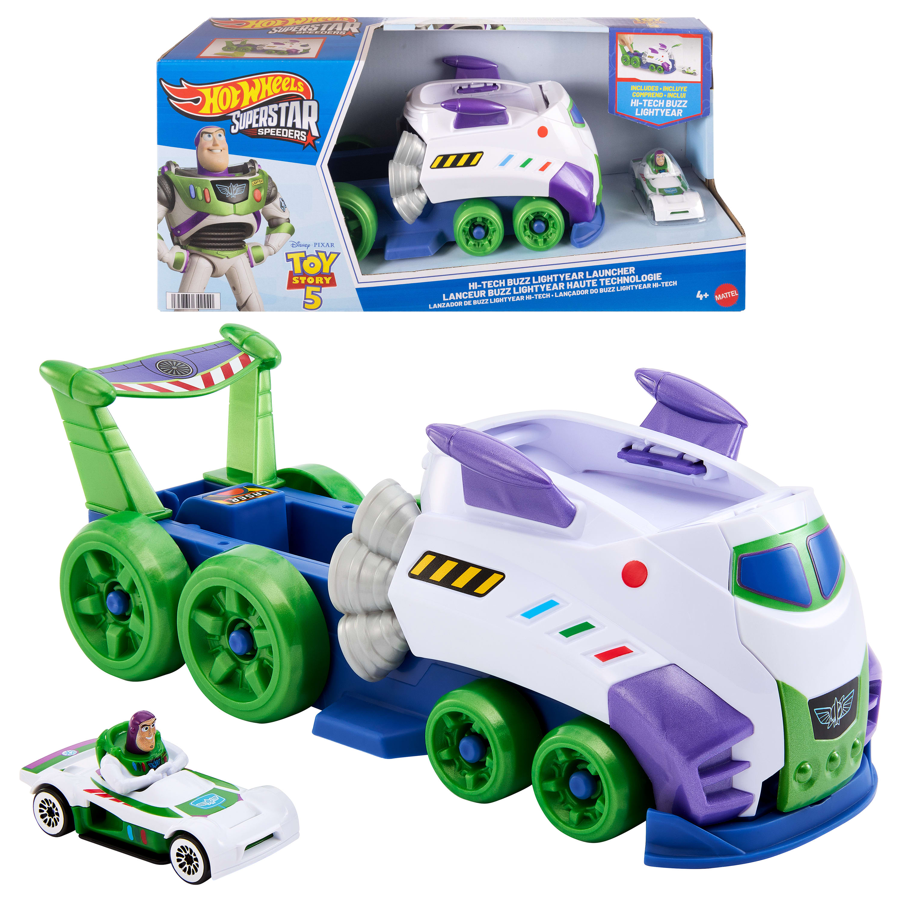 Hot Wheels Superstar Speeders Disney and Pixar Hi-Tech Buzz