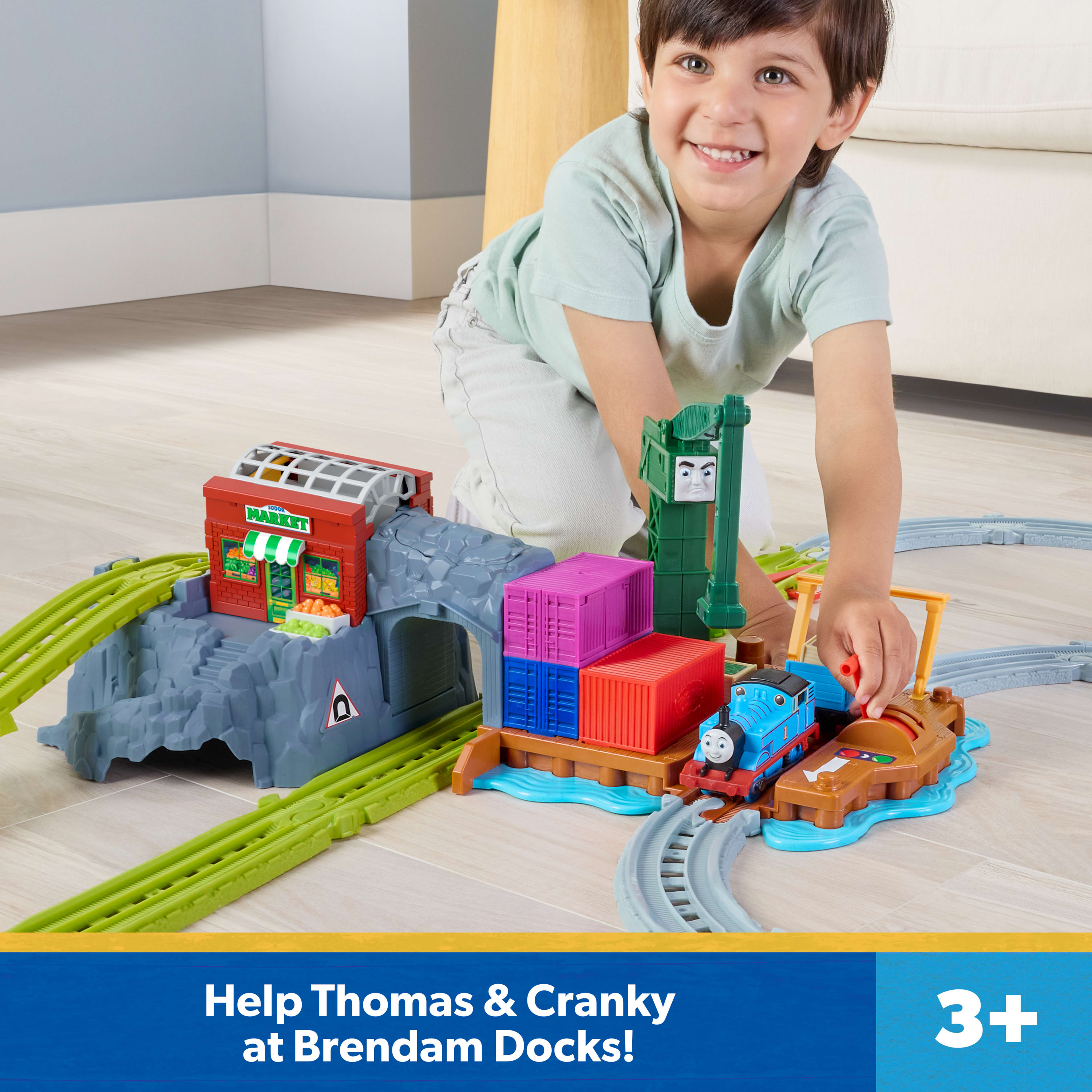 Thomas & Friends Cranky's Dockside Delivery Train Set | Mattel