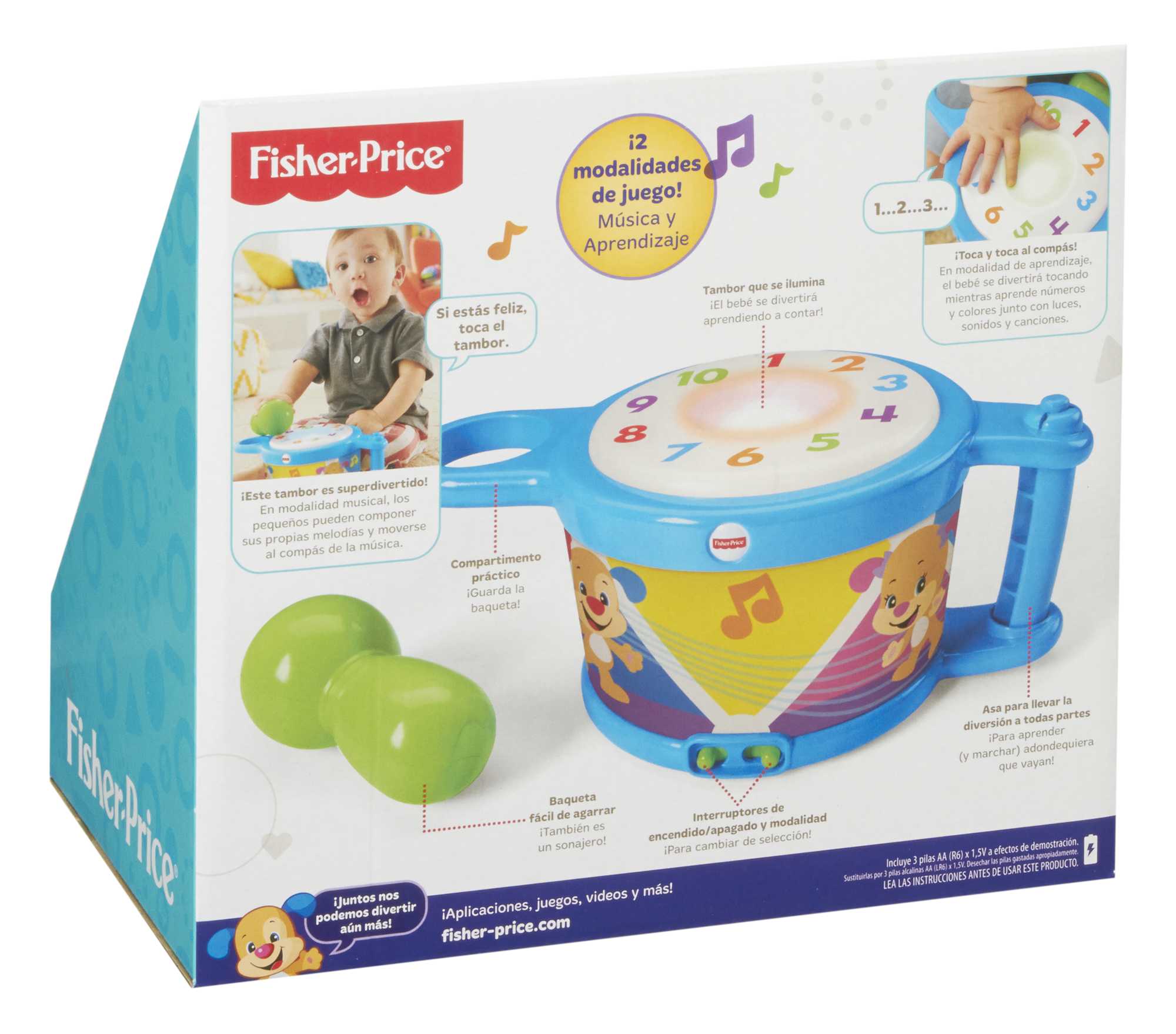 Fisher-Price Aprender e Brincar Brinquedo para Bebês Tambor