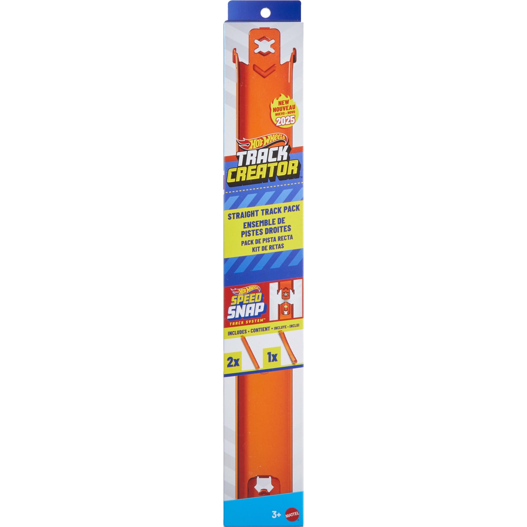 Hot Wheels Track Creator Straight Track Pack, 3 Feet Of Speed Snap Track & 2 Adapters by Mattel, Inc.