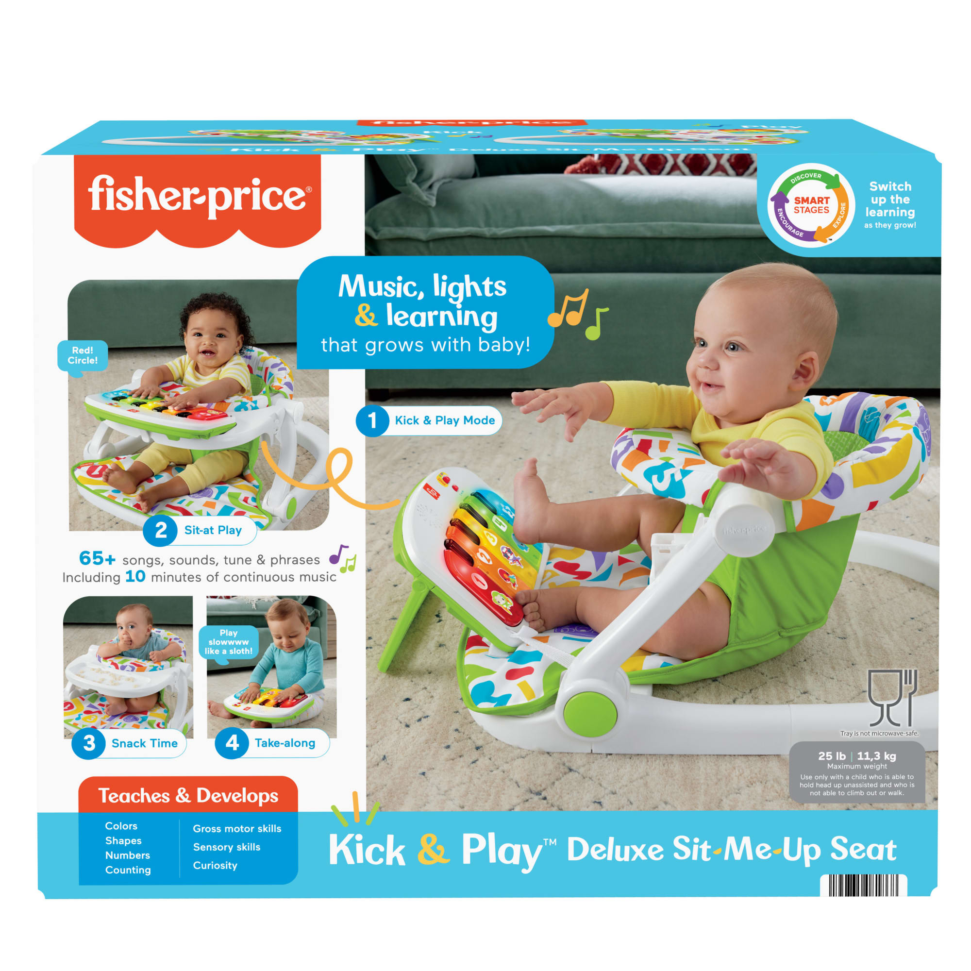 Fisher-Price Kick & Play Deluxe Sit-Me-Up Seat | Mattel