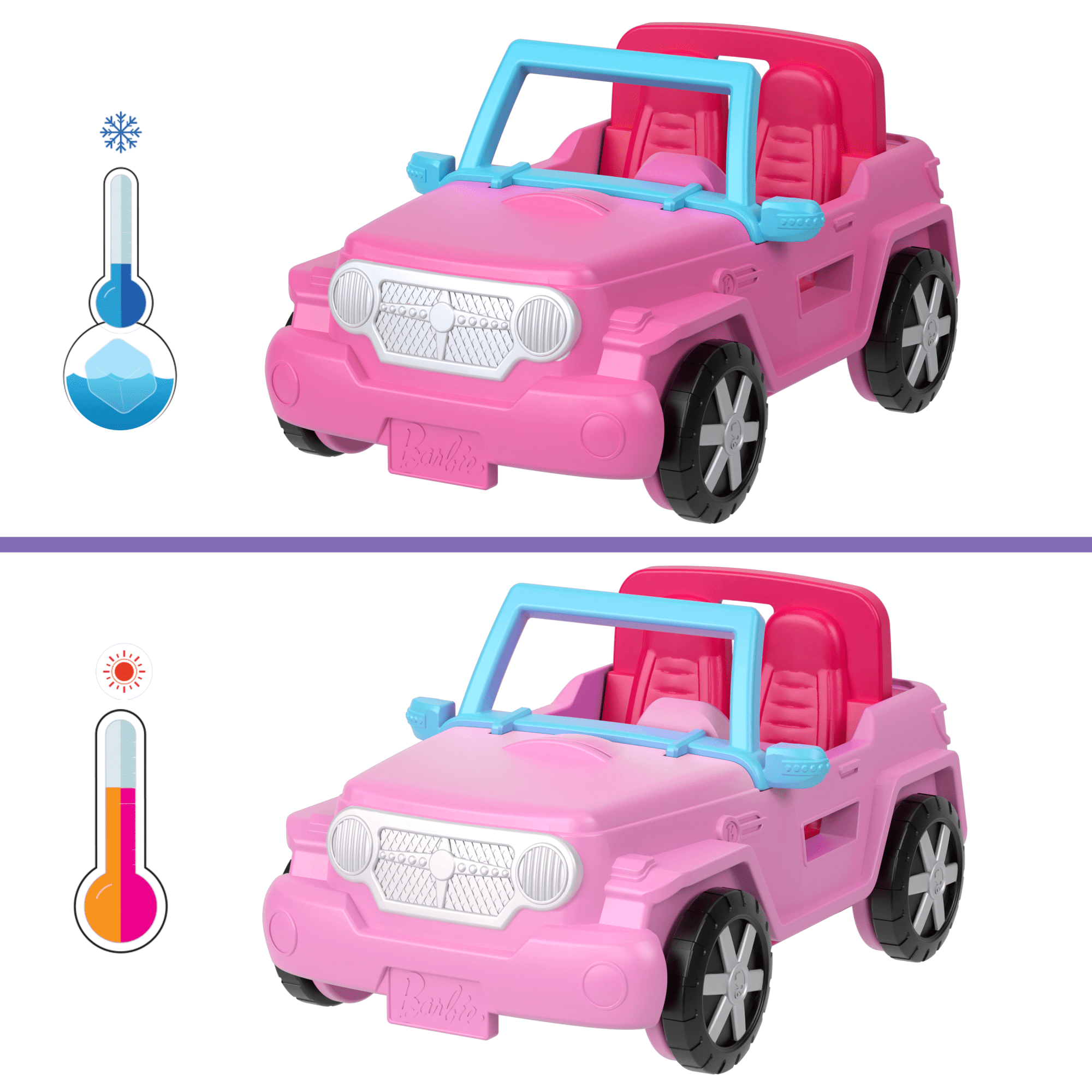 Barbie et sa Voiture Fiat 500 rose, véhicule 4 places décapotable a Barbie et sa Voiture Fiat 500 rose, véhicule 4 places décapotable a