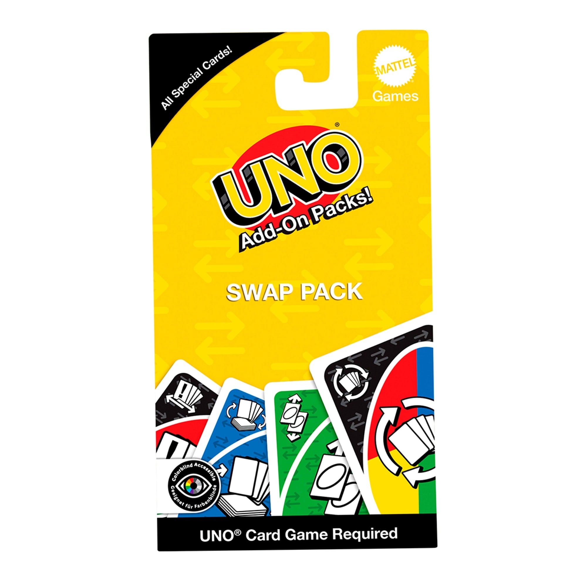 UNO Add-On-Packs Swap Pack Card Game For Kids, Family & Game Nights, Travel, Camping & Parties by FISHER-PRICE INC.