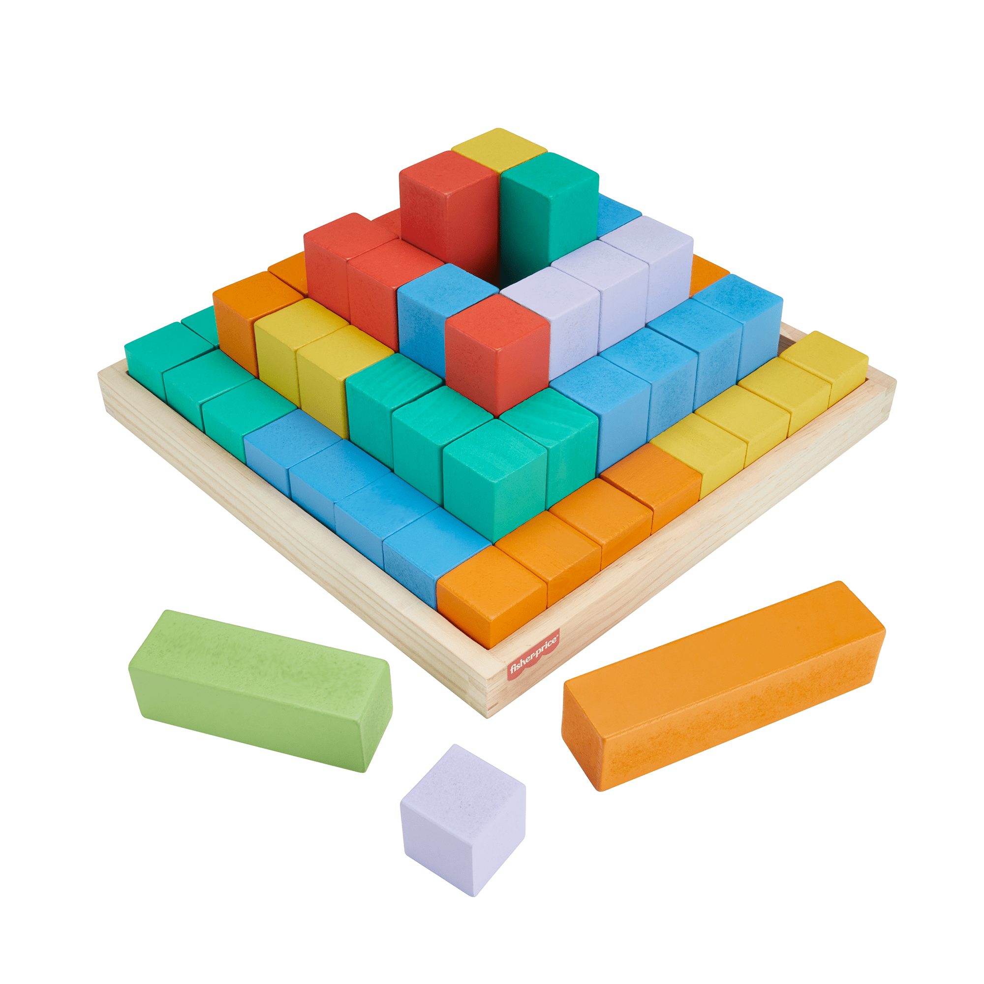 Mattel Stack Learning Game Fisher-Price Wooden Stacking Blocks | Mattel