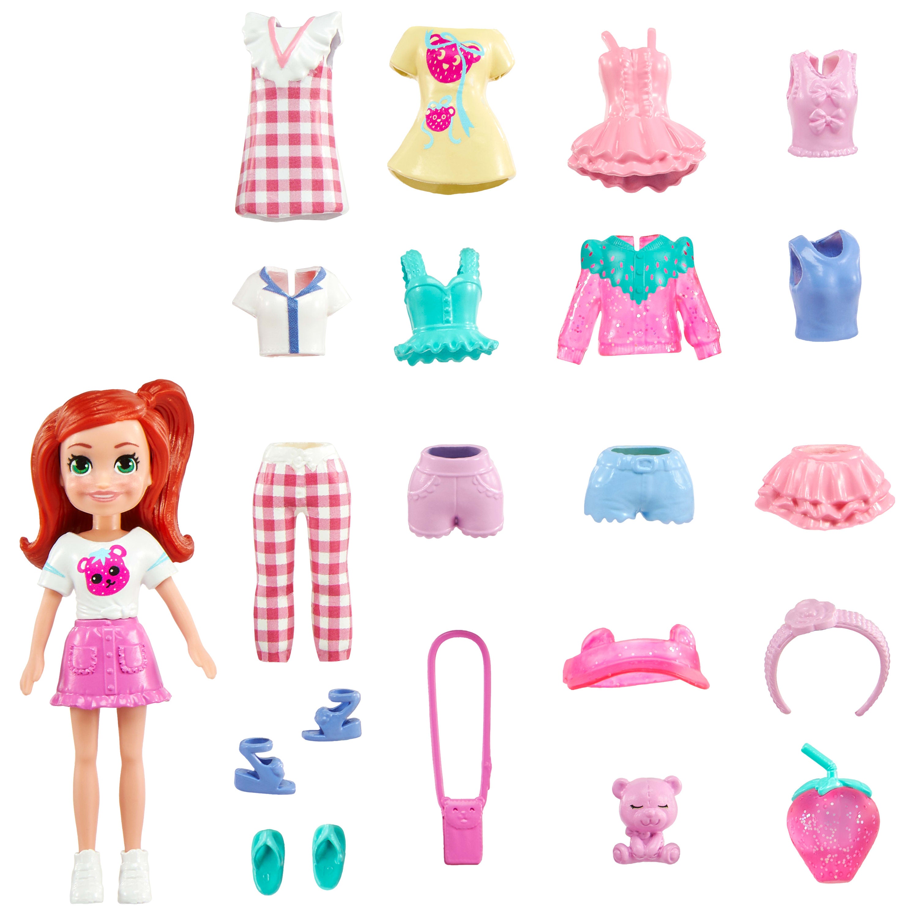 Polly Pocket Dolls & Accessories, 3-inch Doll With 18 Themed Accessories