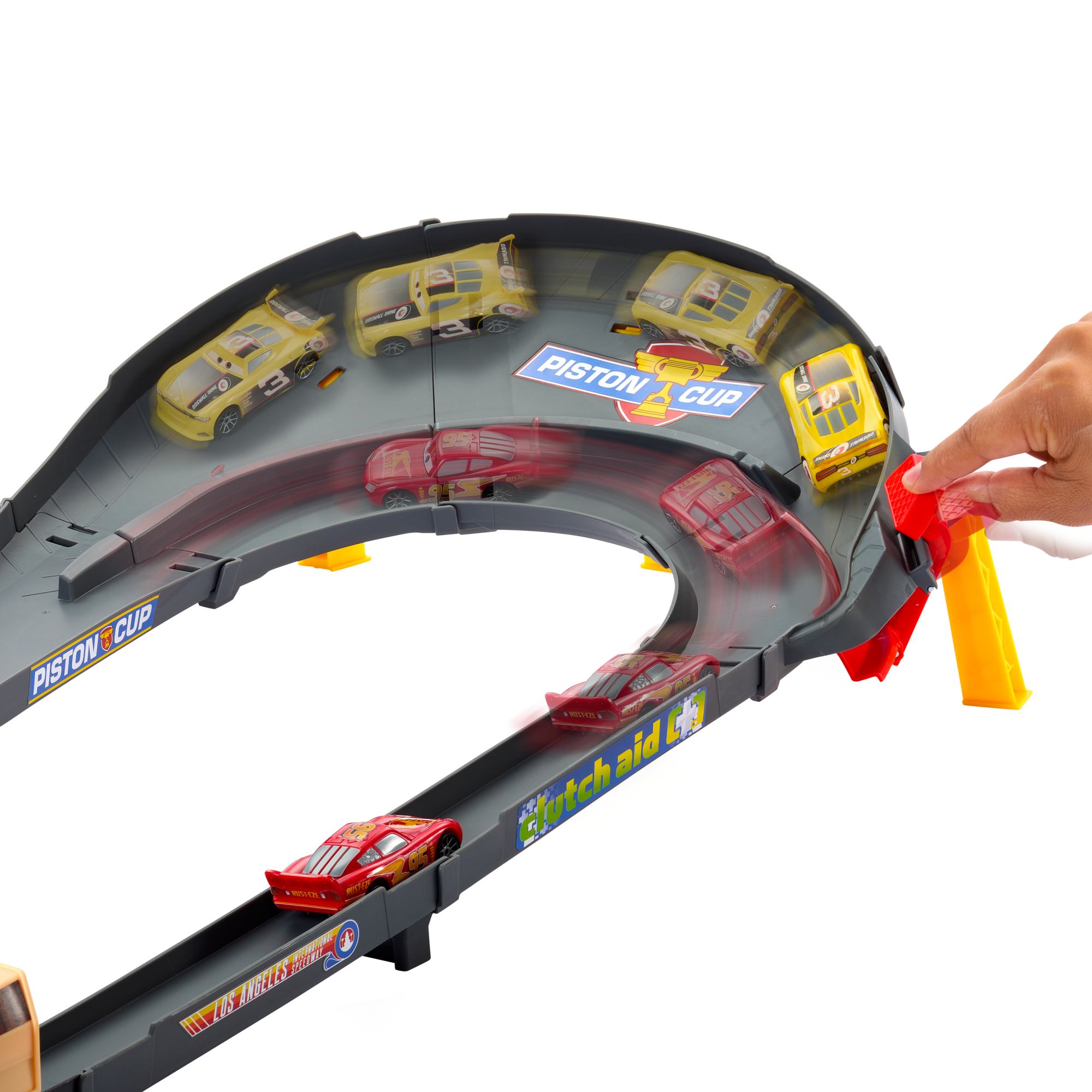 Disney and Pixar Cars NASCAR Lane Change Race Playset | Mattel