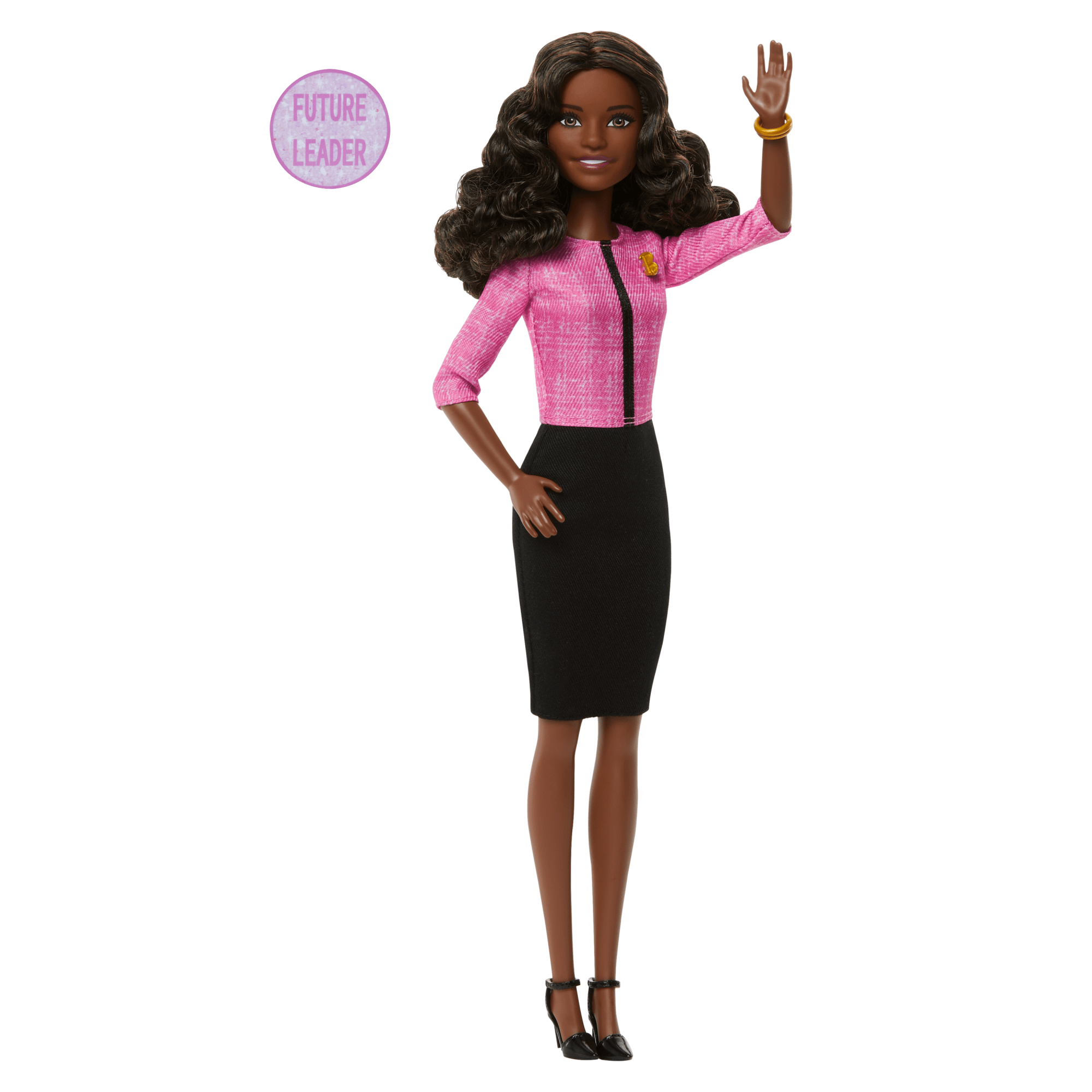 Barbie Future Leader Doll with Dark Brown Hair, 2 Golden