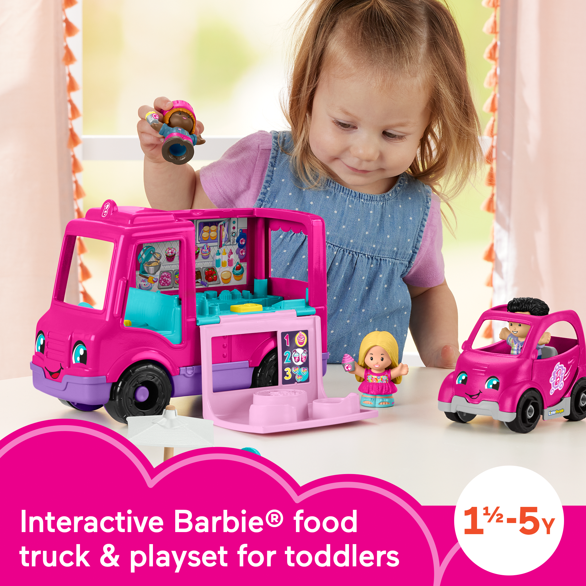 barbie doll barbie food truck playset