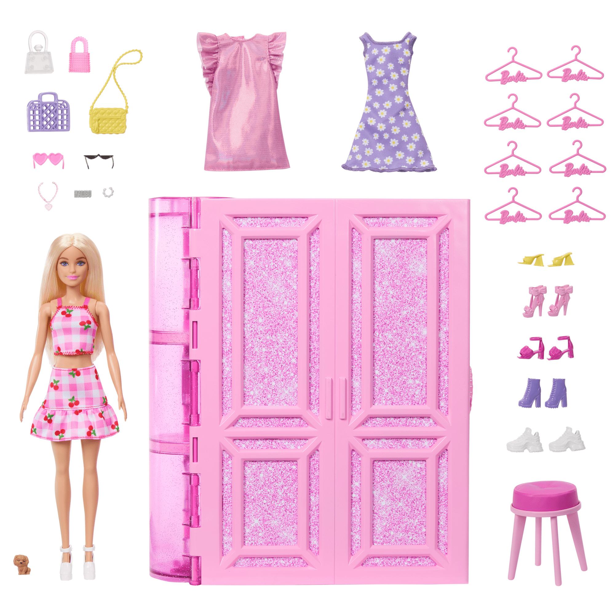 Barbie dressing transportable + 25 accessoires + 1 poupée GBK10 Barbie dressing transportable + 25 accessoires + 1 poupée GBK10